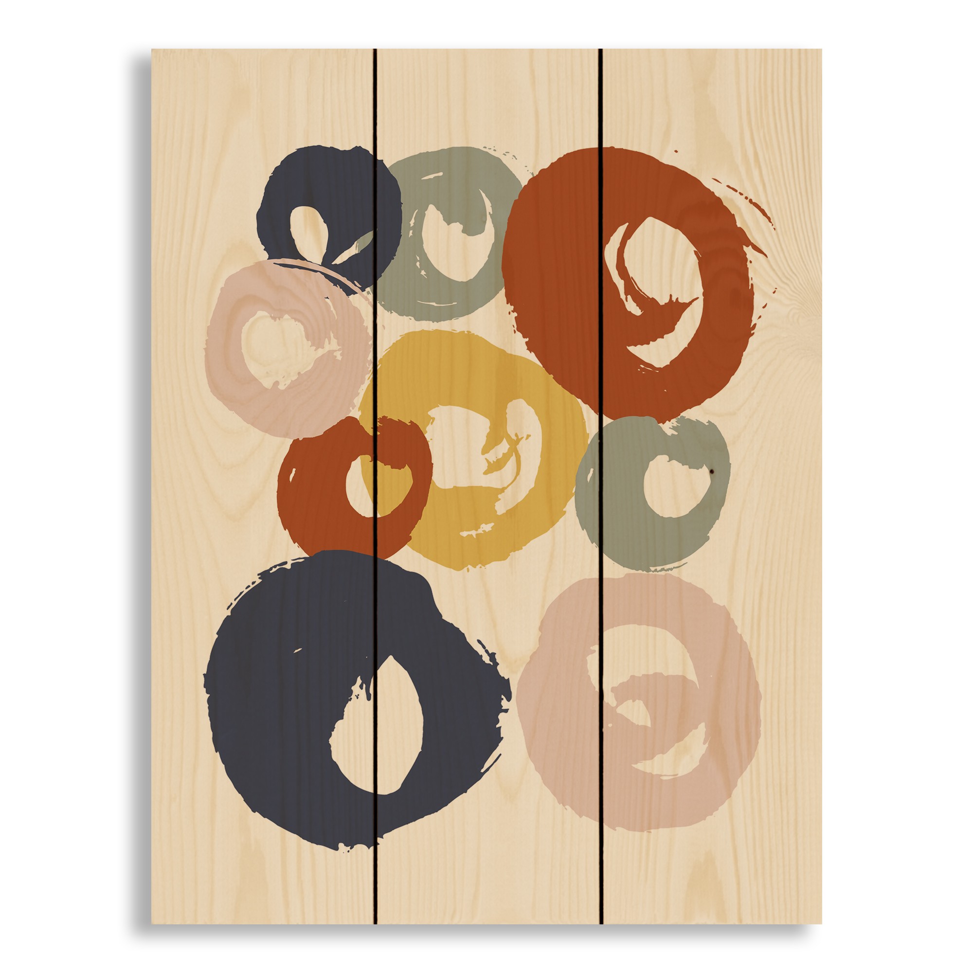 Abstract Circles 10.5x14 Pallet Wood Art
