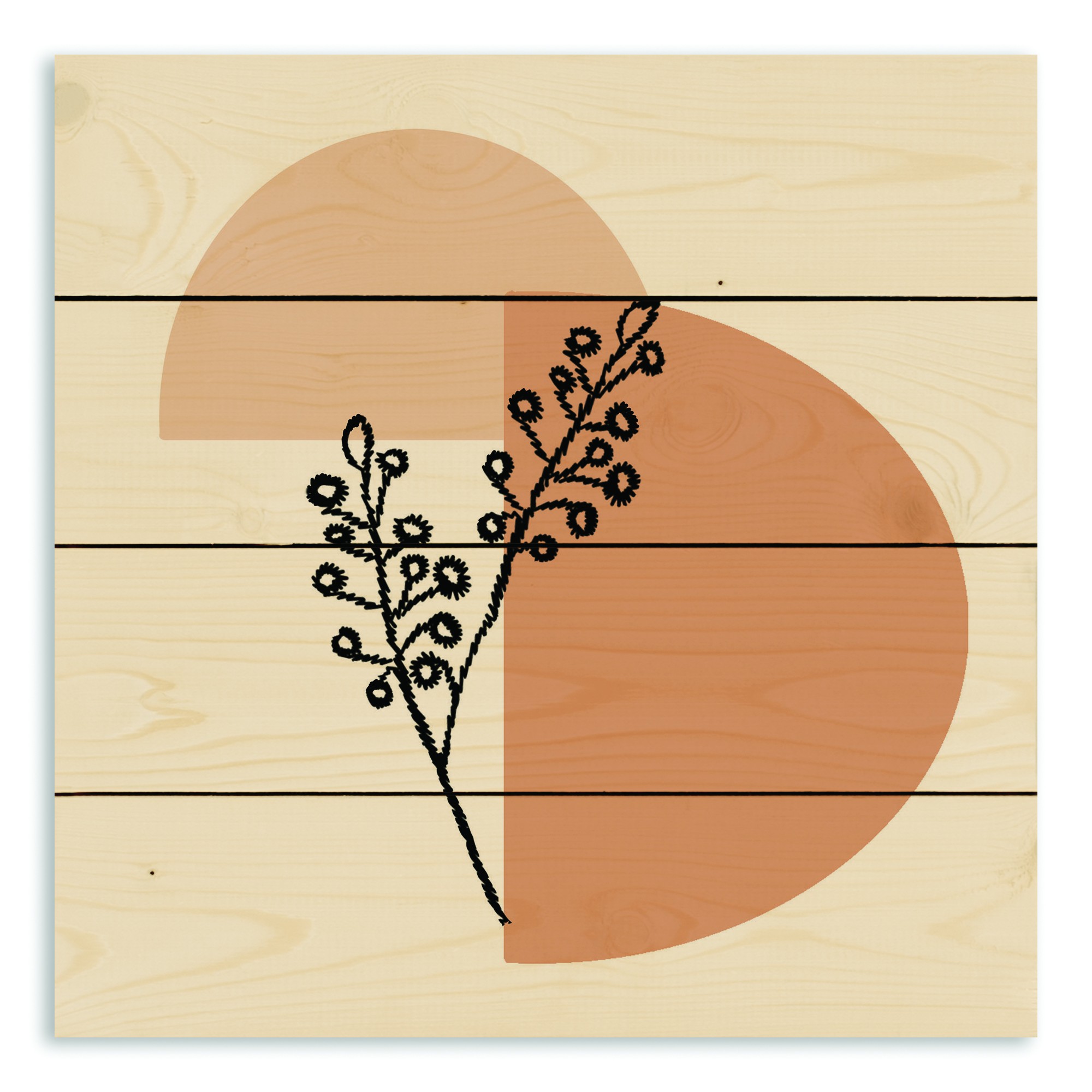 Geometric Floral 14x14 Pallet Wood Art
