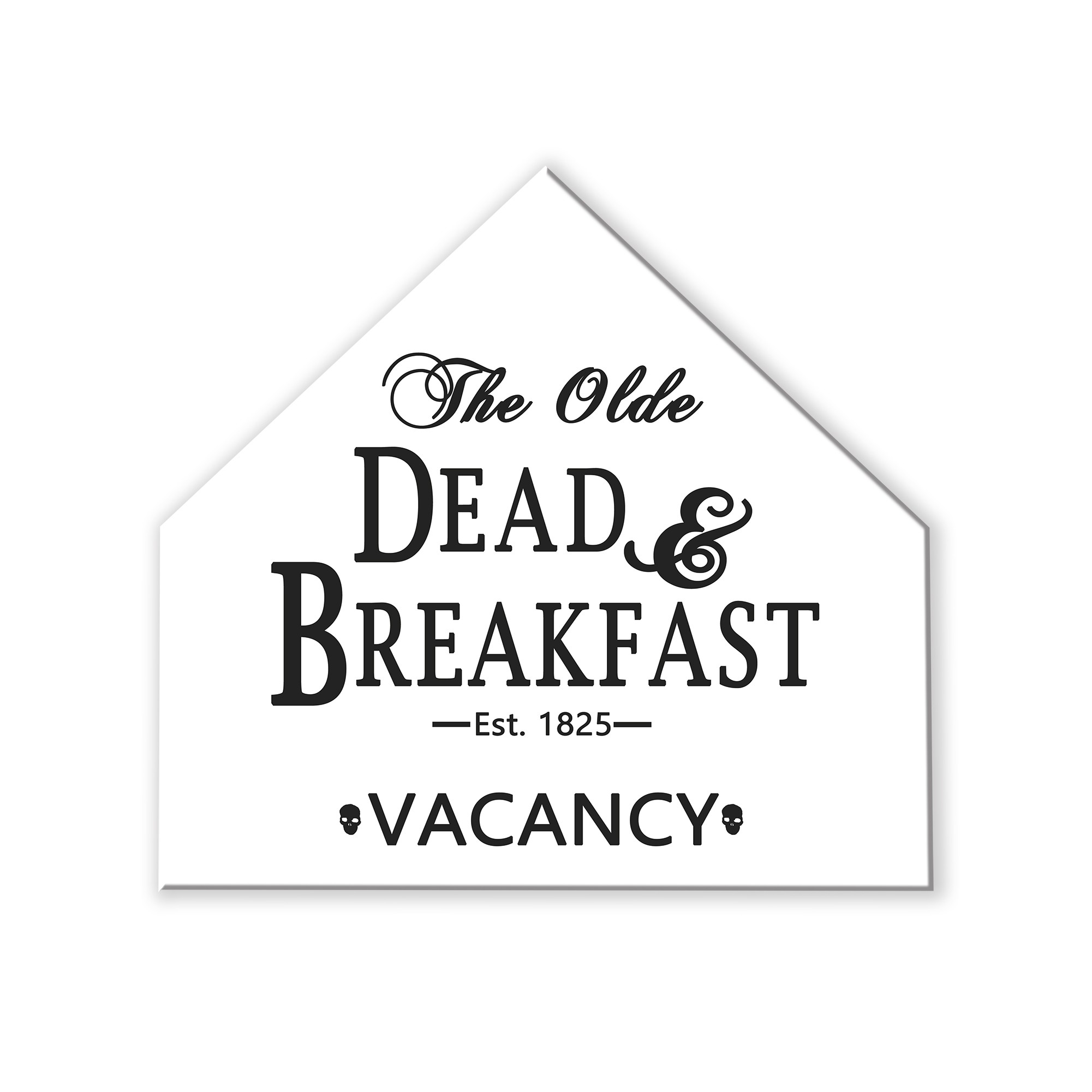 Dead Breakfast  12x12 House Shaped Canvas