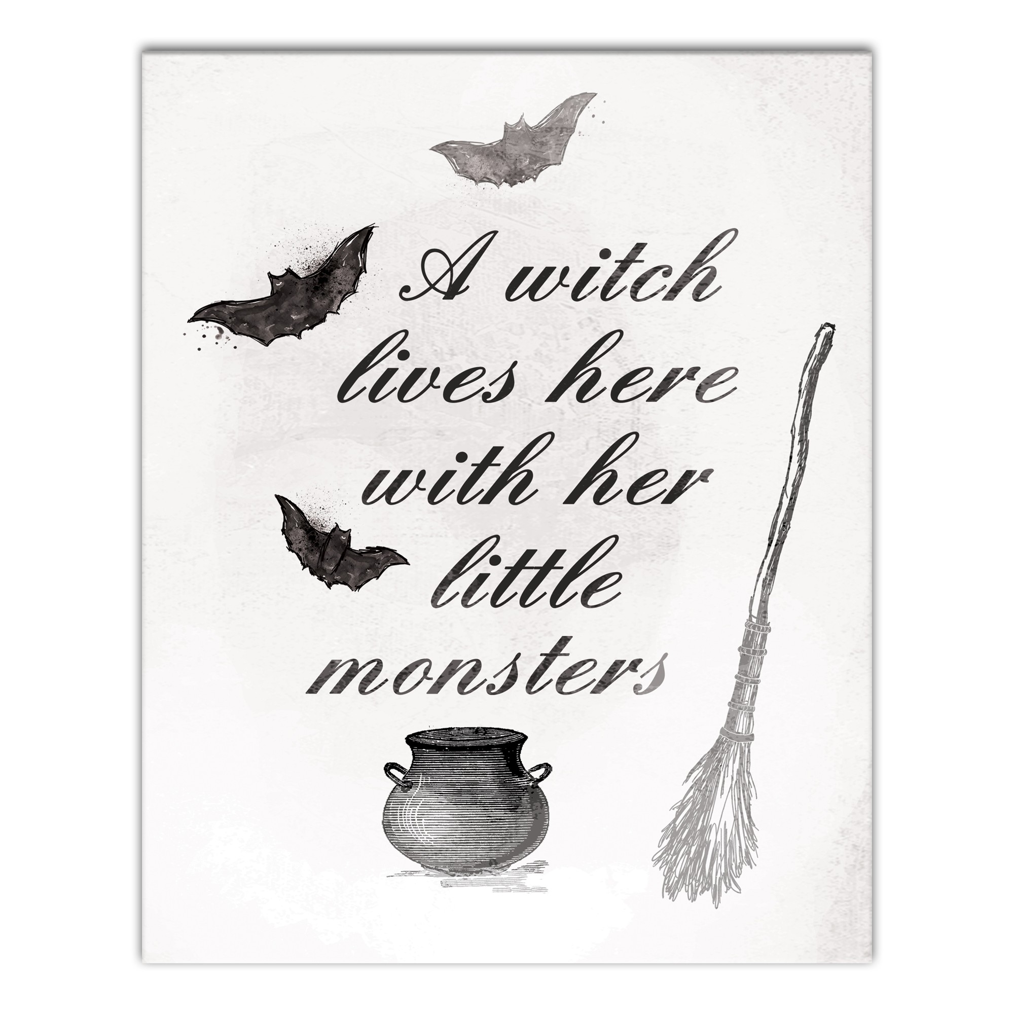 A Witch Lives Hex 16x20 Canvas Wall Art