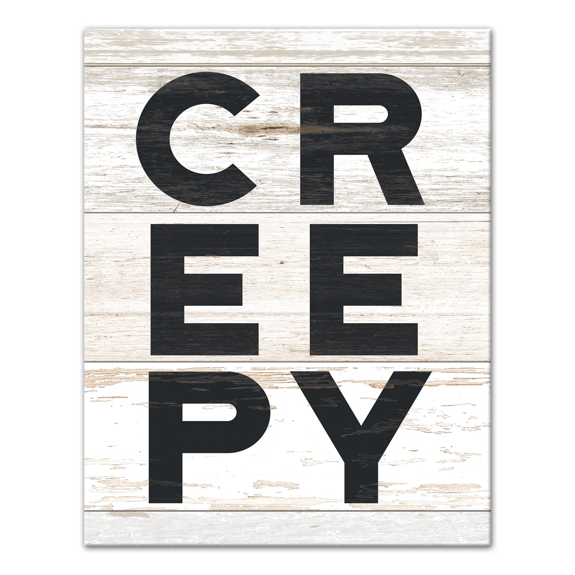 Creepy Wood Slats  11x14 Canvas Wall Art
