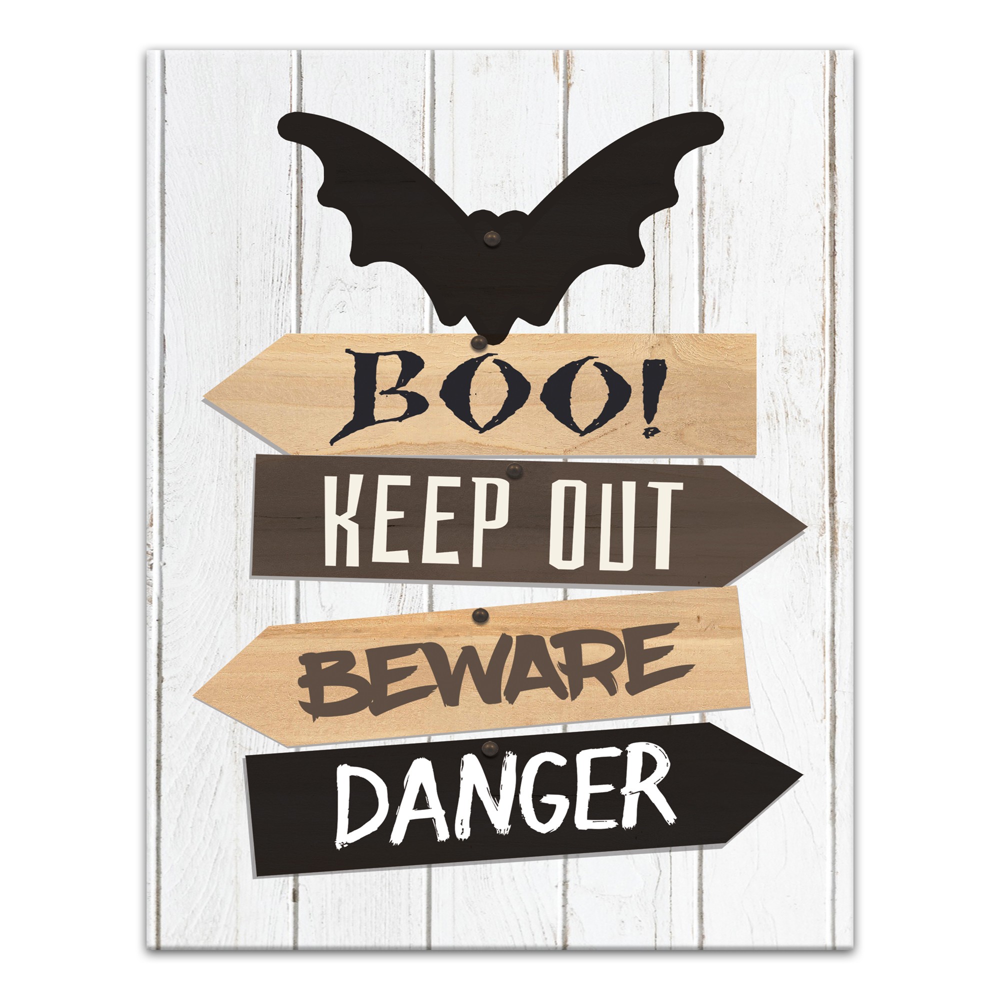 Halloween Bat Sign 11x14 Canvas Wall Art
