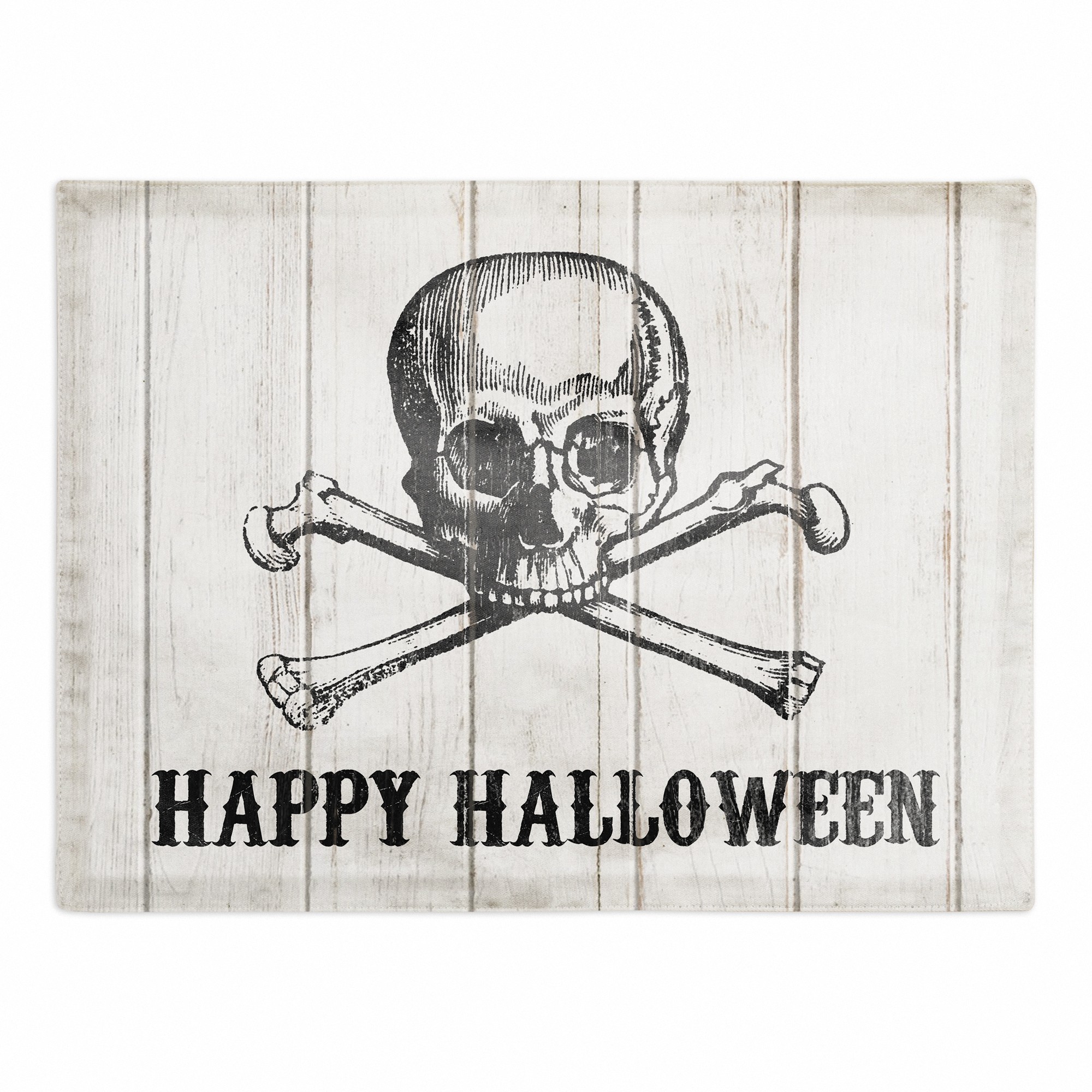 Happy Halloween Skull  18x14 Poly Twill Placemat