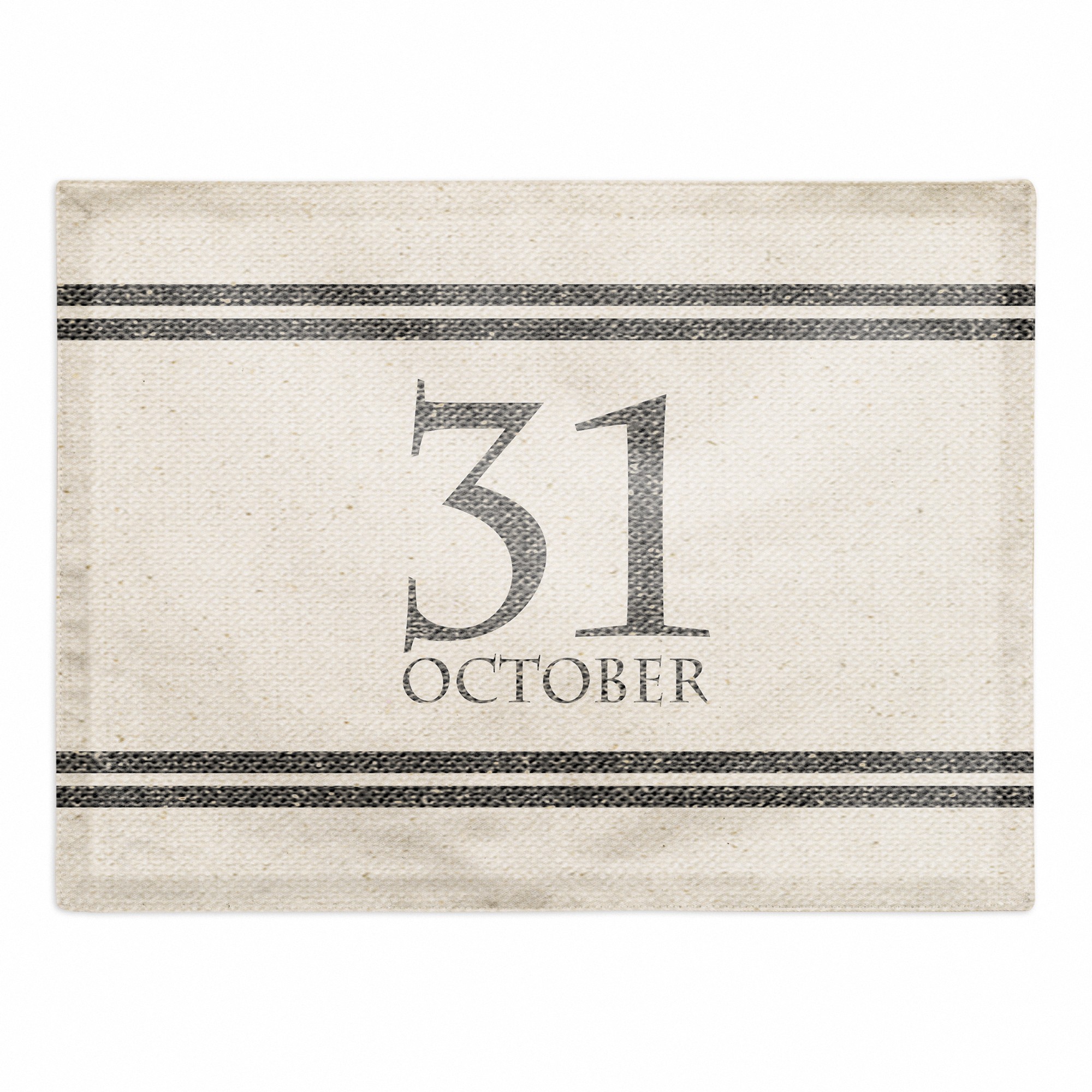 Oct Linen Stripes 18x14 Poly Twill Placemat