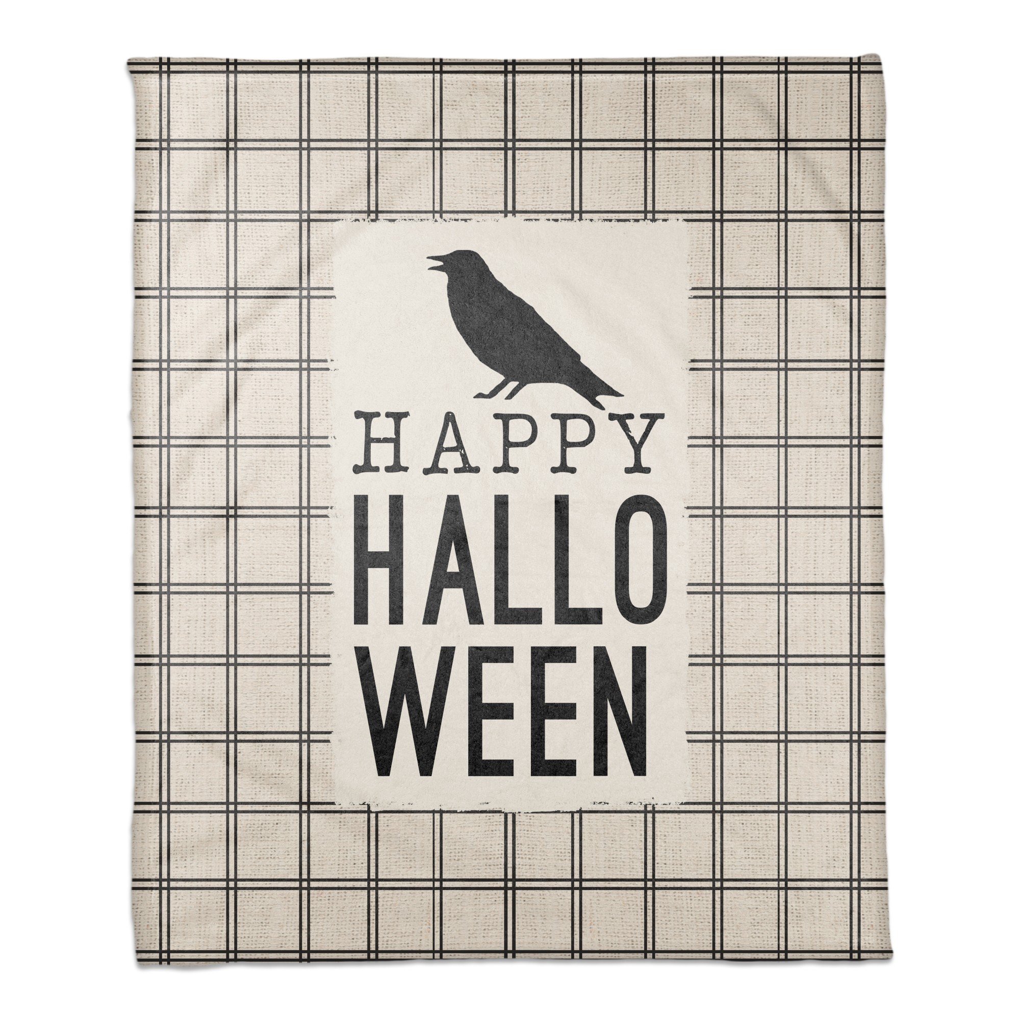 Happy Halloween Crow  50x60 Coral Fleece Blanket