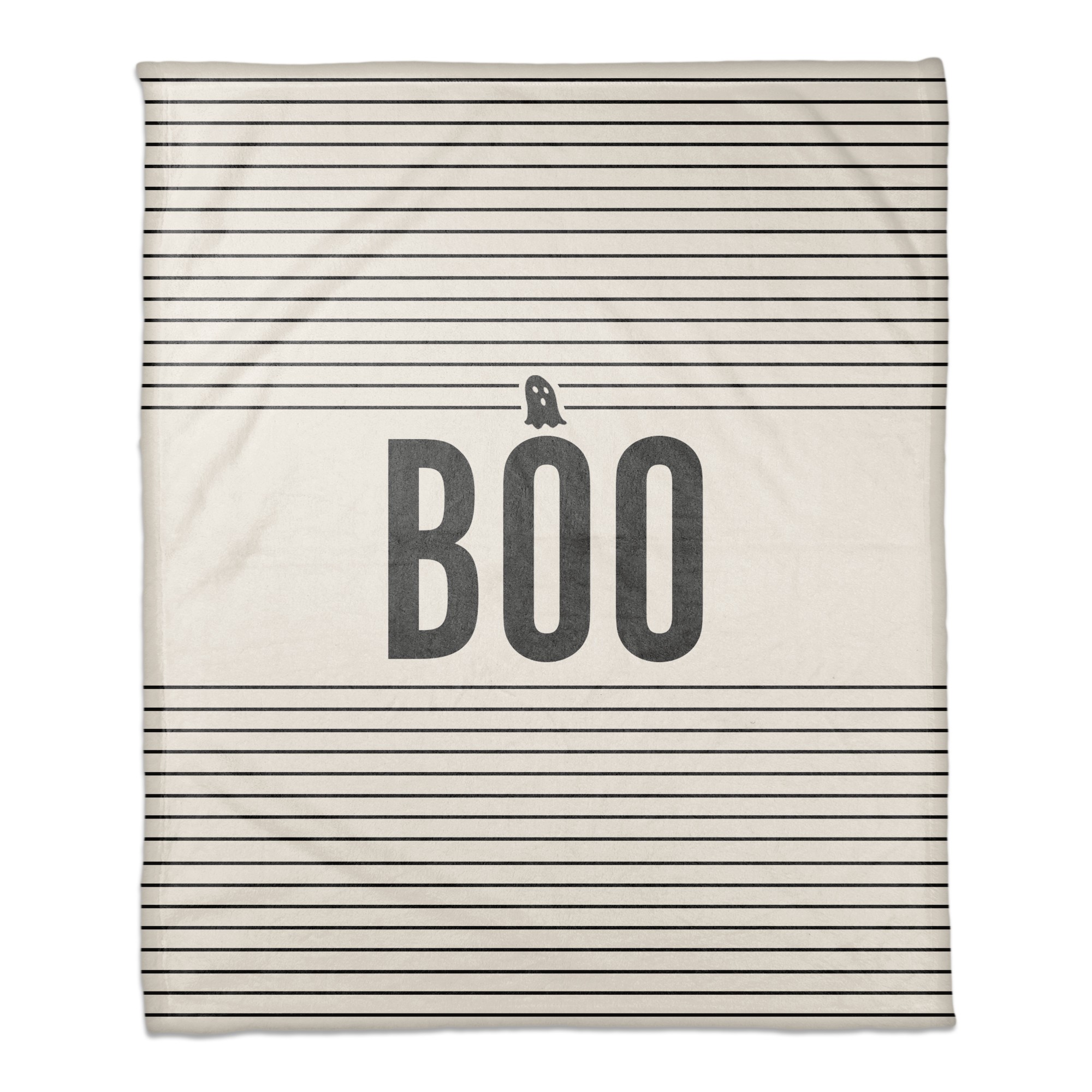 Stripes Ghost Boo 50x60 Coral Fleece Blanket