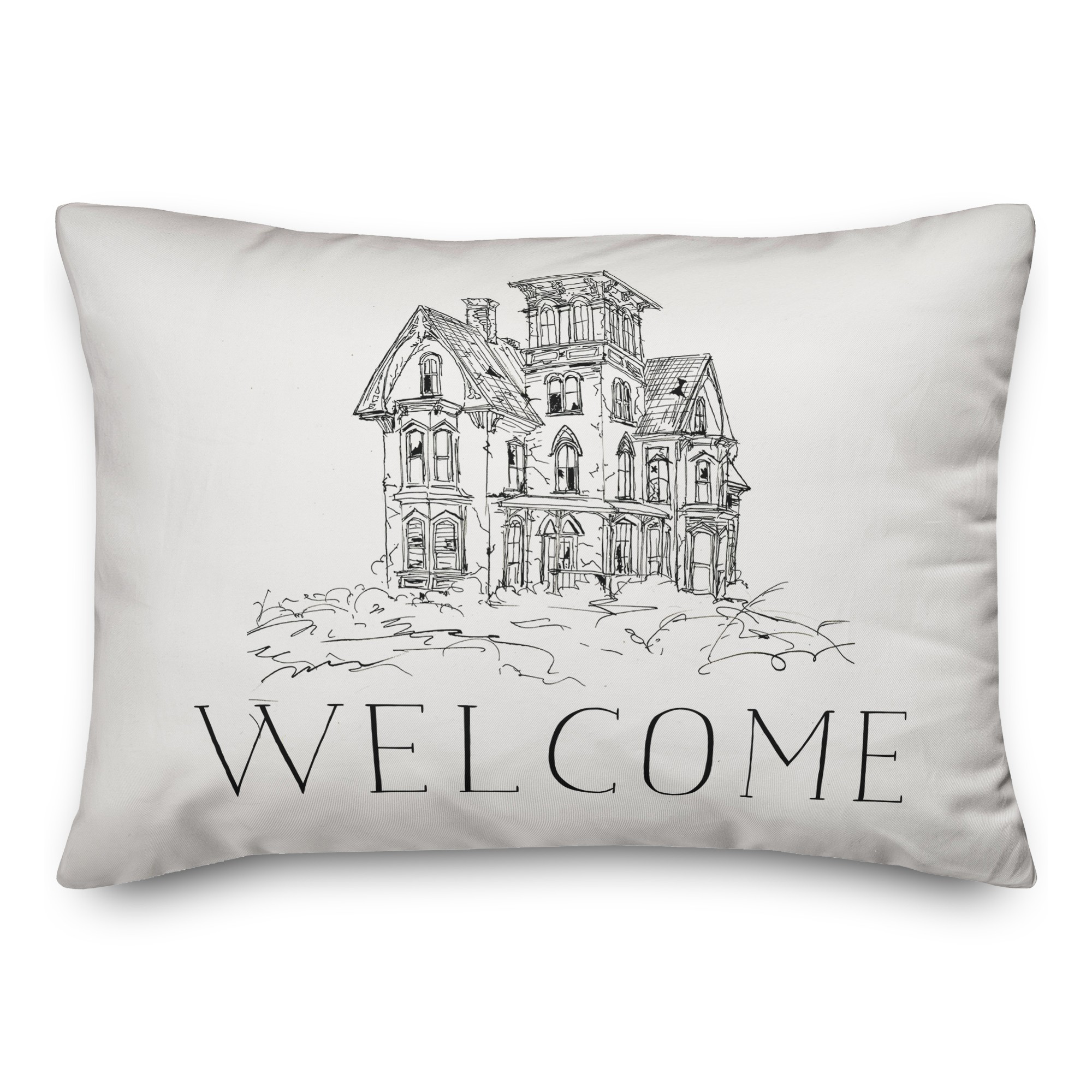 Drawn Haunted  14x20 Spun Poly Pillow