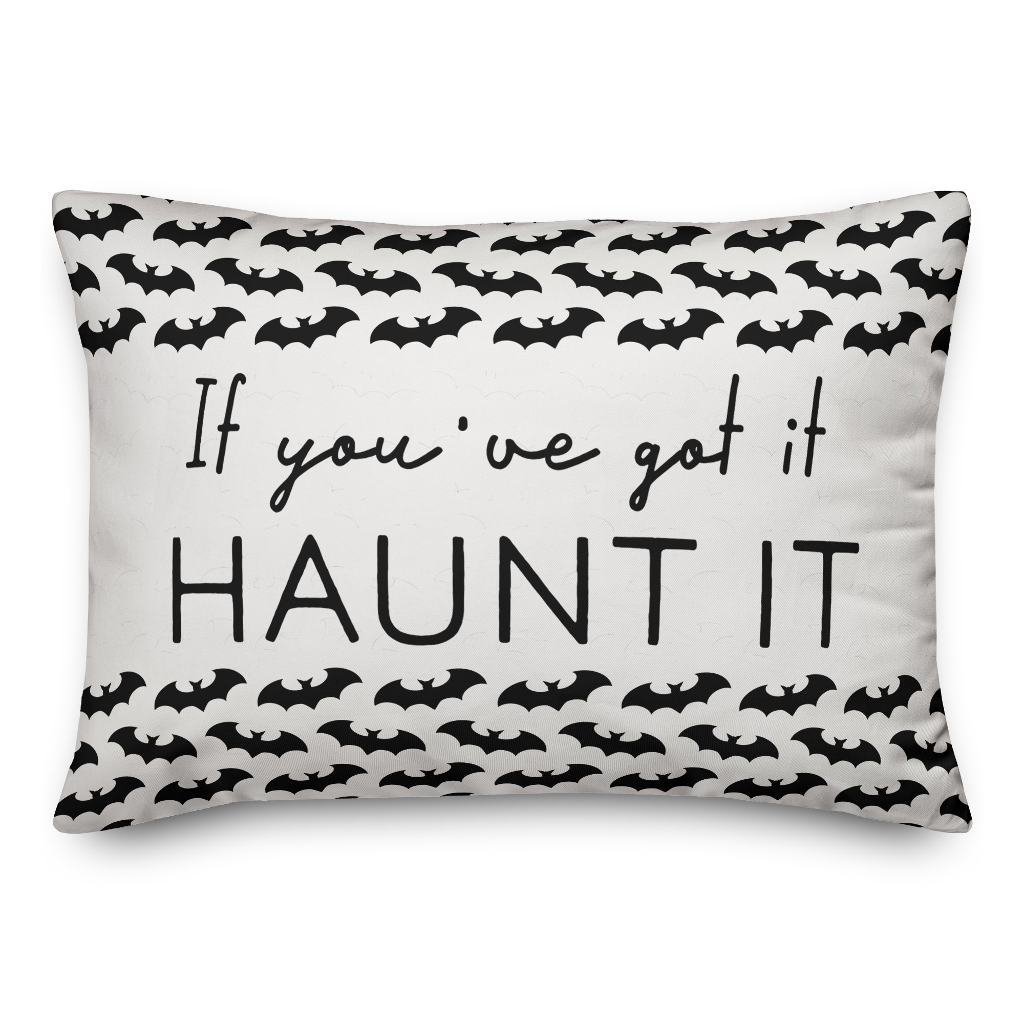 Bat Pattern Border   14x20 Spun Poly Pillow