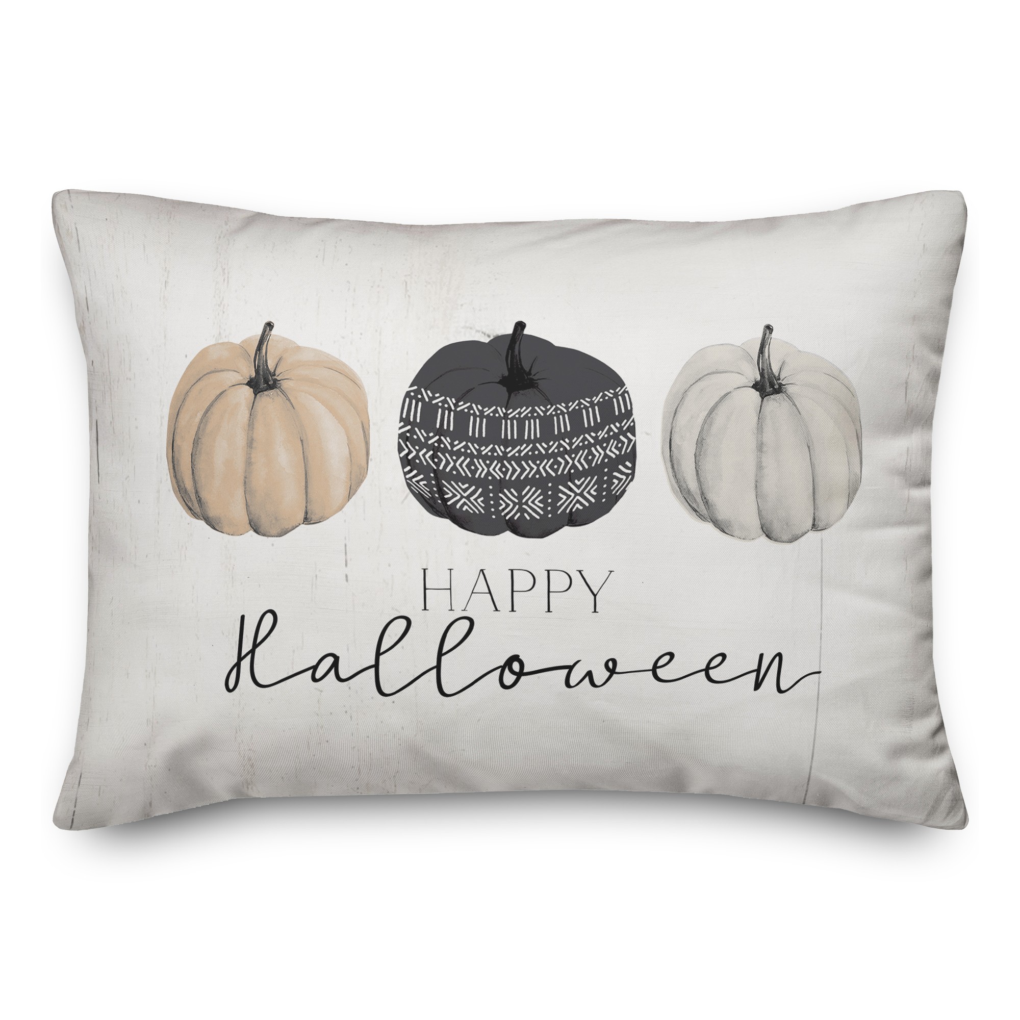 Happy Halloween Pumpkins  14x20 Spun Poly Pillow