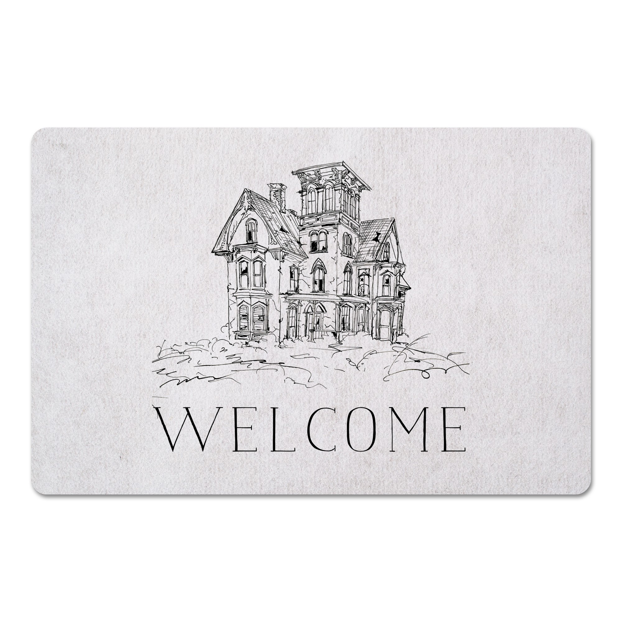 Haunted House 27x18 Floor Mat