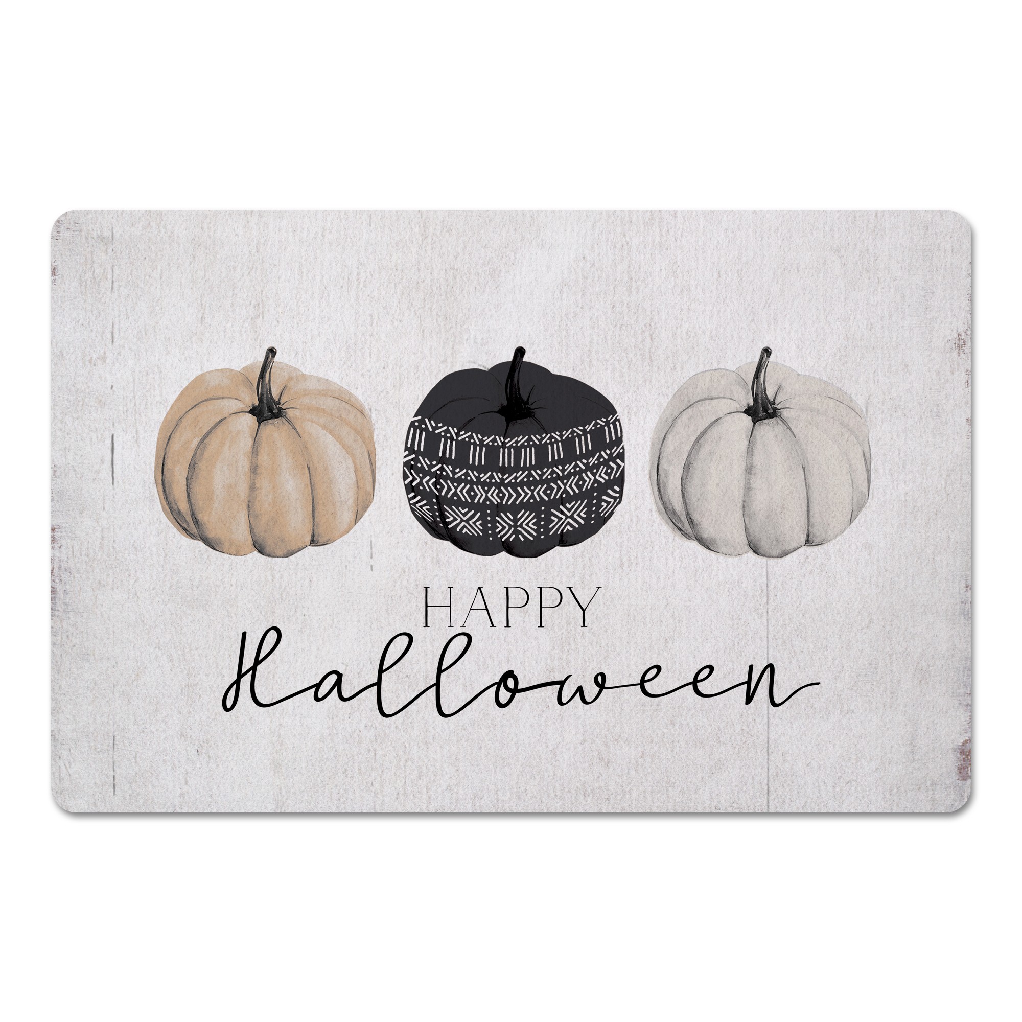 Happy Halloween Pumpkins 27x18 Floor Mat