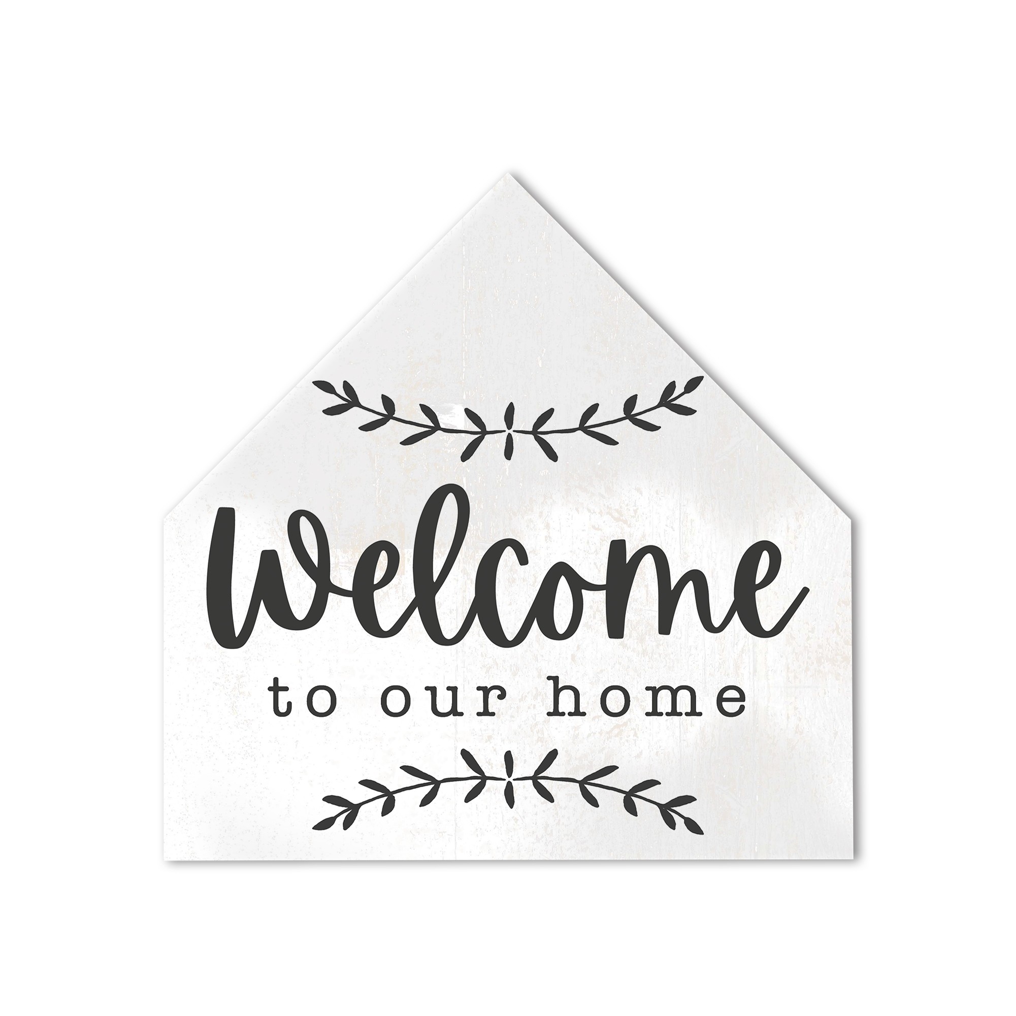 Welcome To Our Home  12x12 House Shaped Canvas