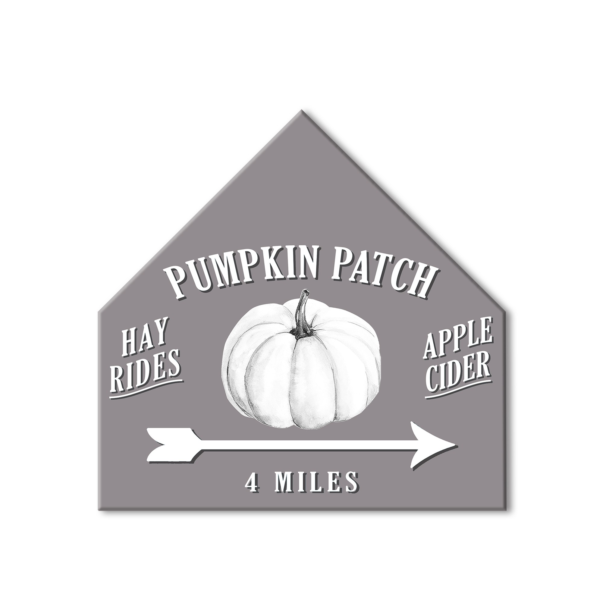 Pumpkin Patch Sign 12x12 House Shaped Canvas