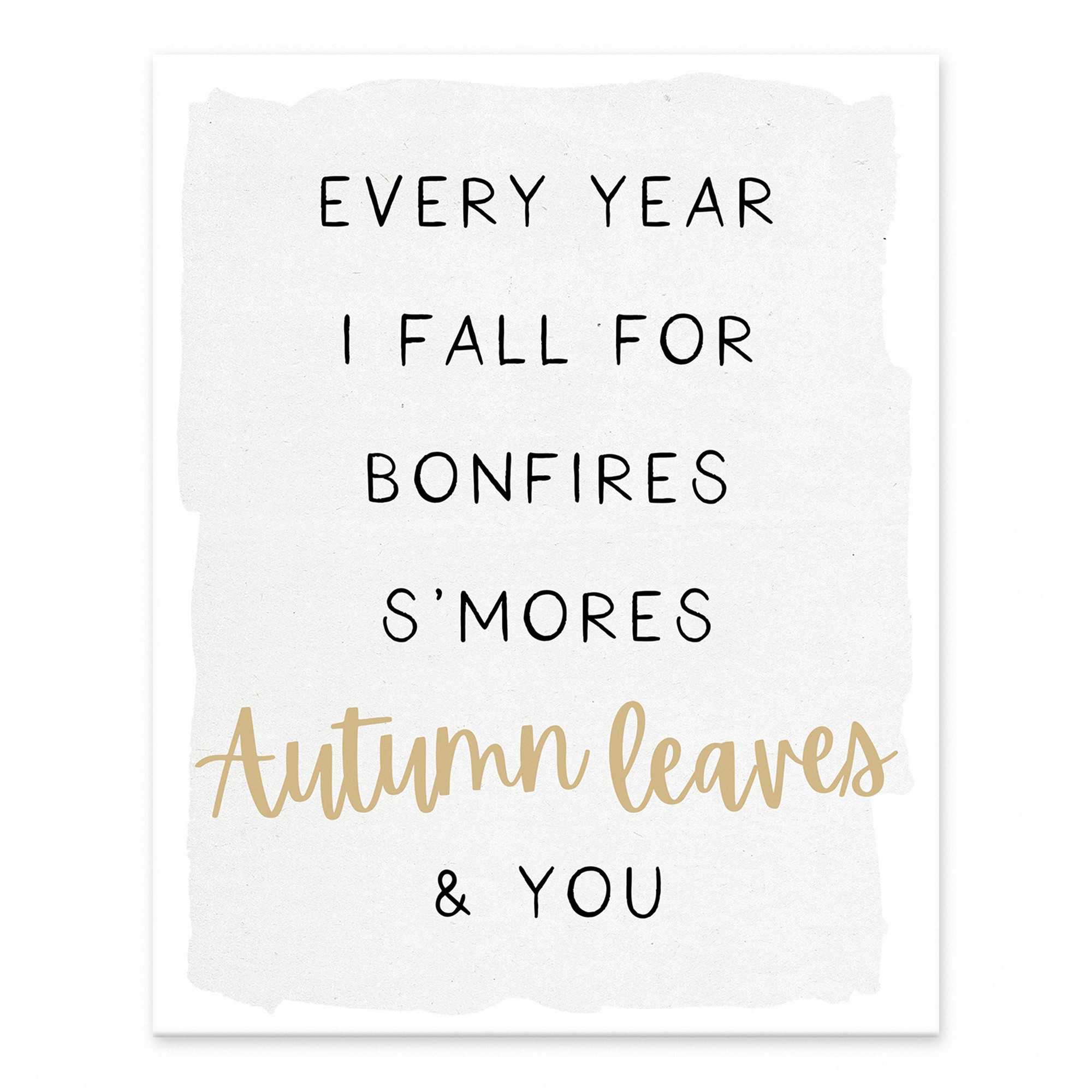 Every Year I Fall For You 8x10 Tabletop Canvas