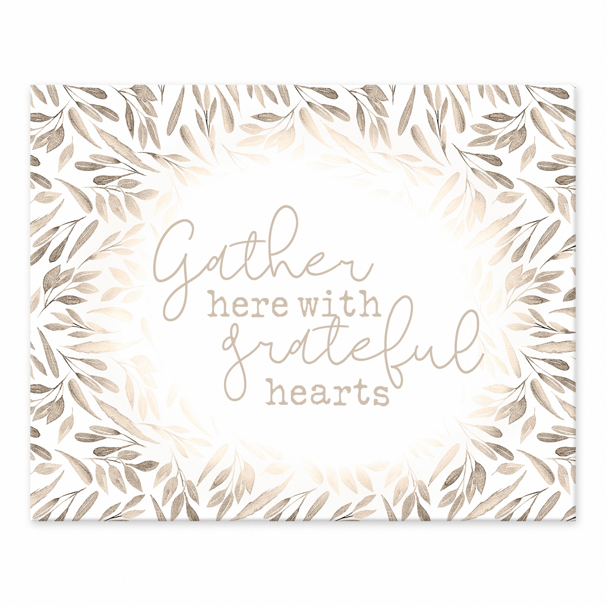 Gather Grateful  10x8 Tabletop Canvas