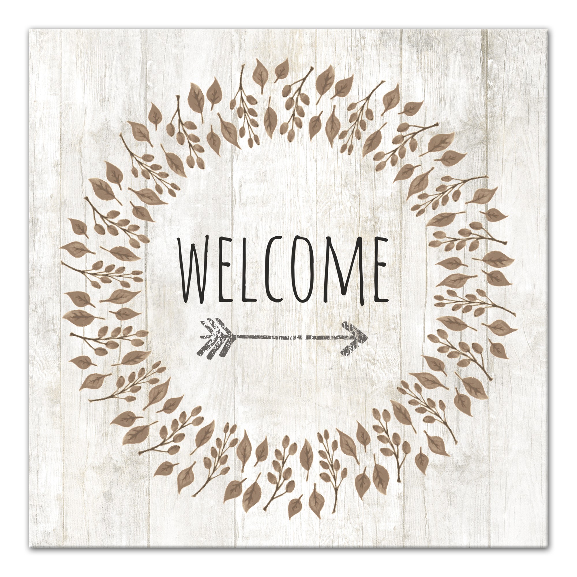 Autumn Welcome 12x12 Canvas Wall Art