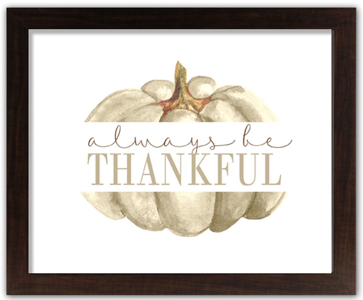 Thankful  14X11 Black Framed Print Under Glass