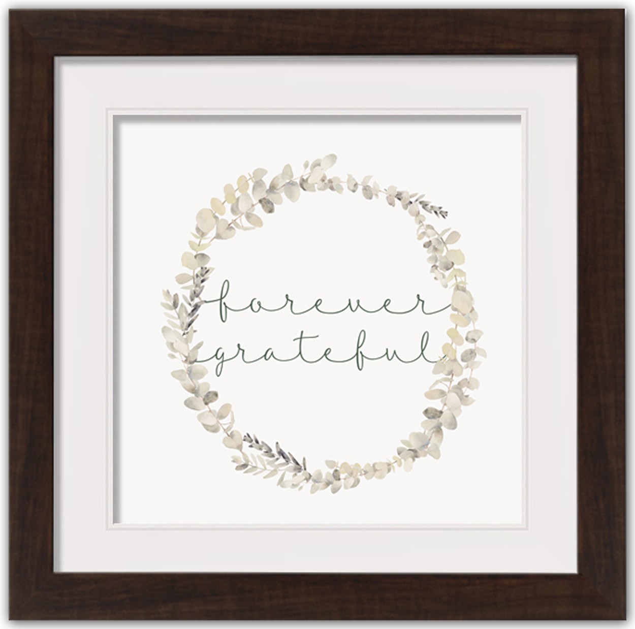Grateful  16x16 Black Framed Print Under Glass