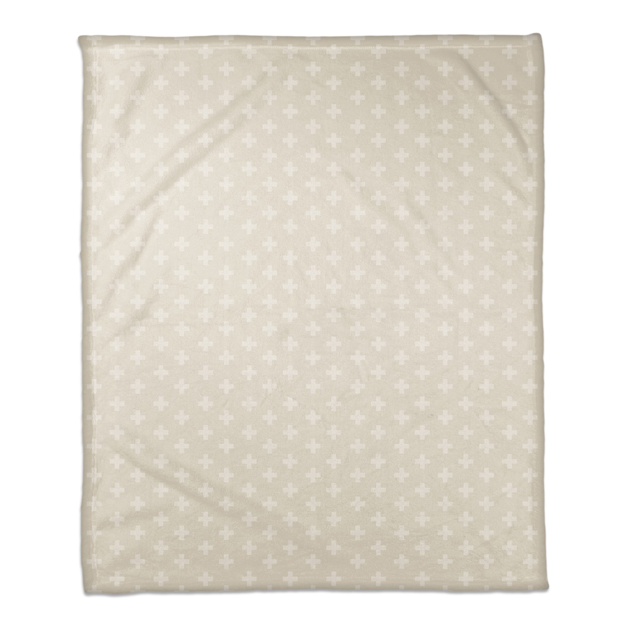 Swiss Cross Pattern  50x60 Coral Fleece Blanket
