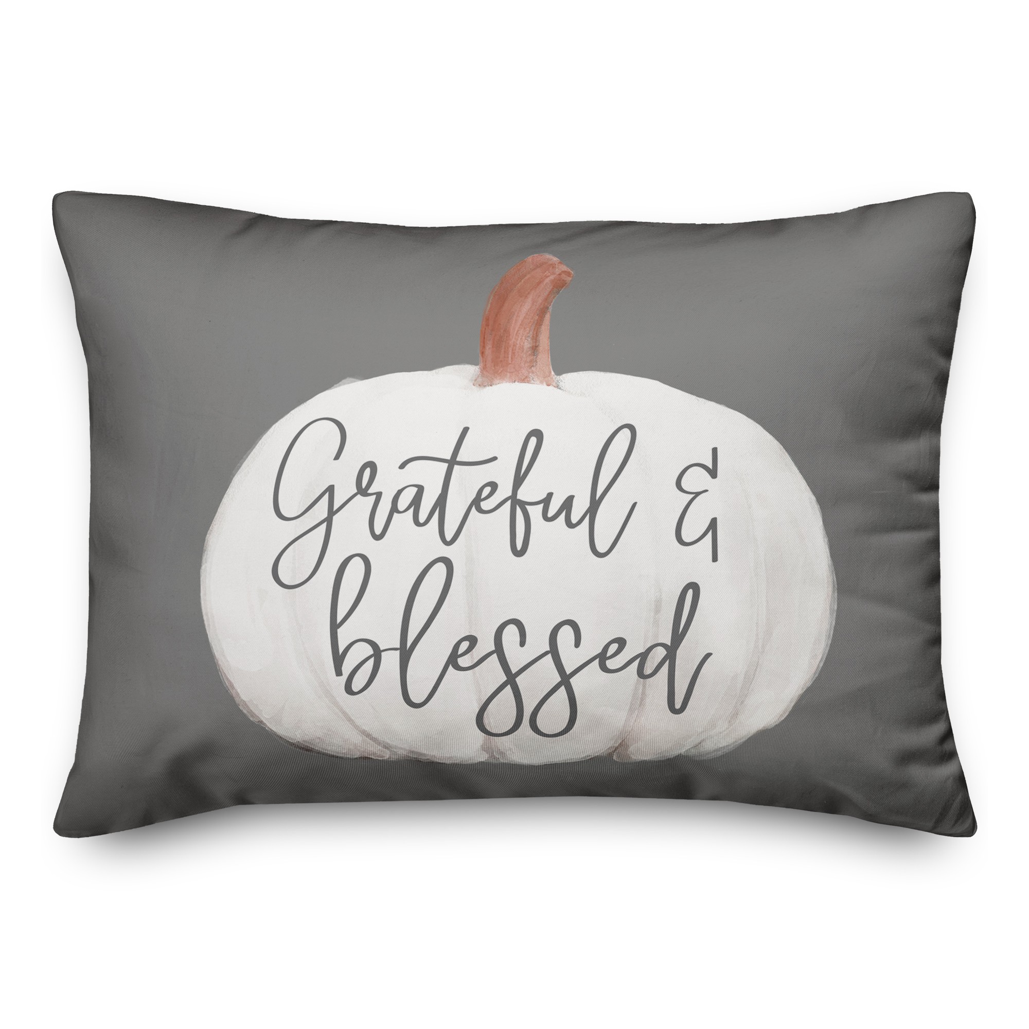 Grateful Blessed Pumpkin 14x20 Spun Poly Pillow