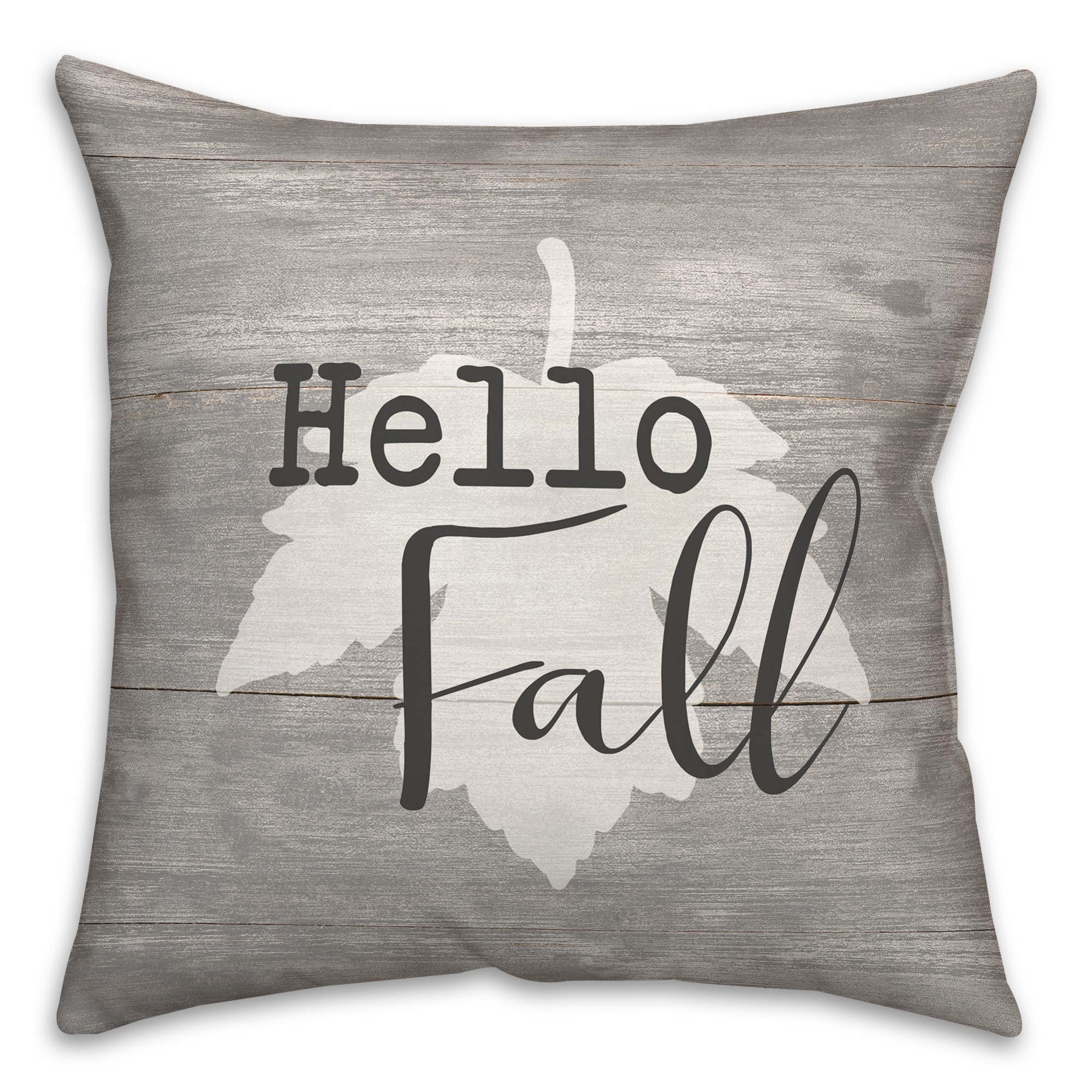 Hello Fall Leaf Pillow