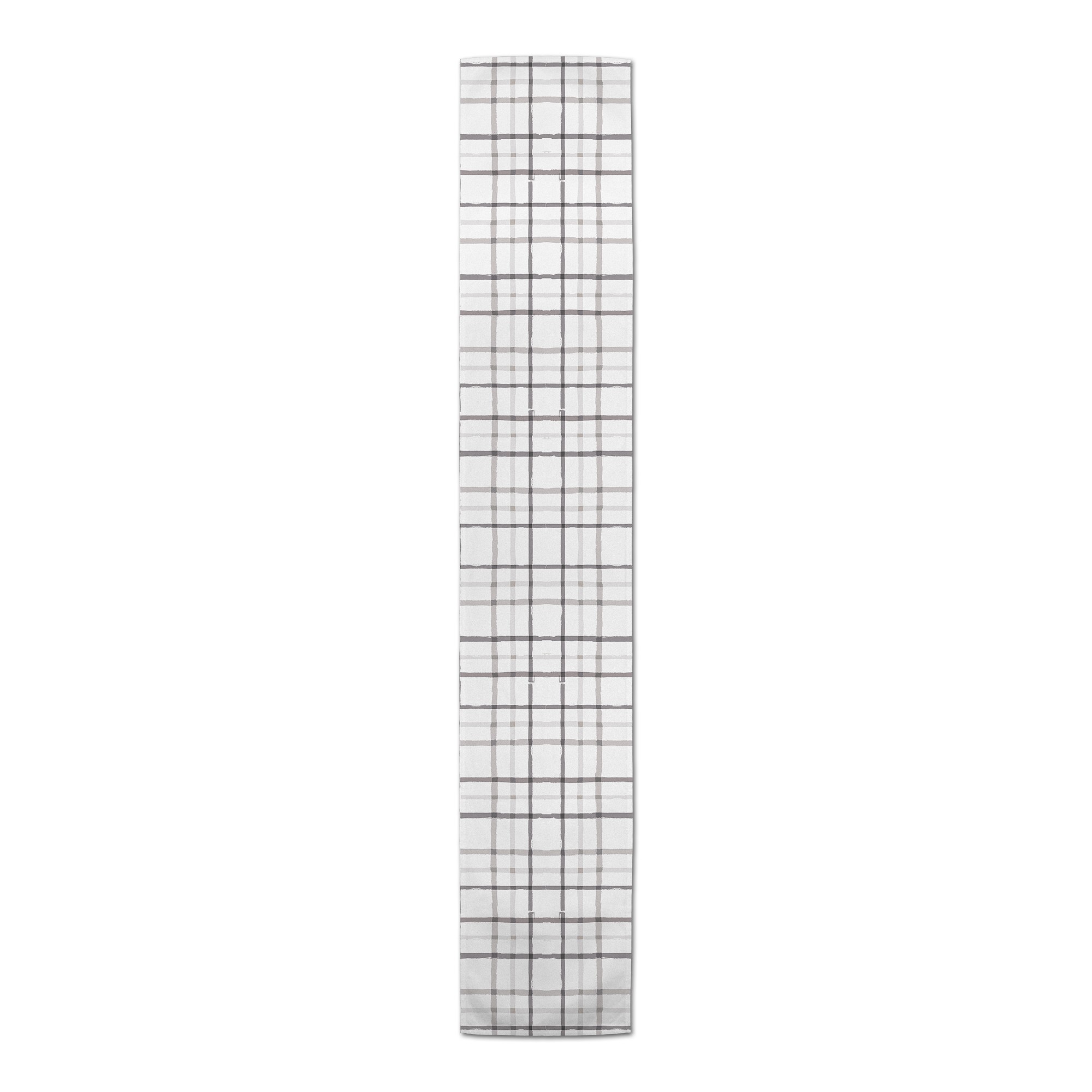Rough Gray Plaid Runner