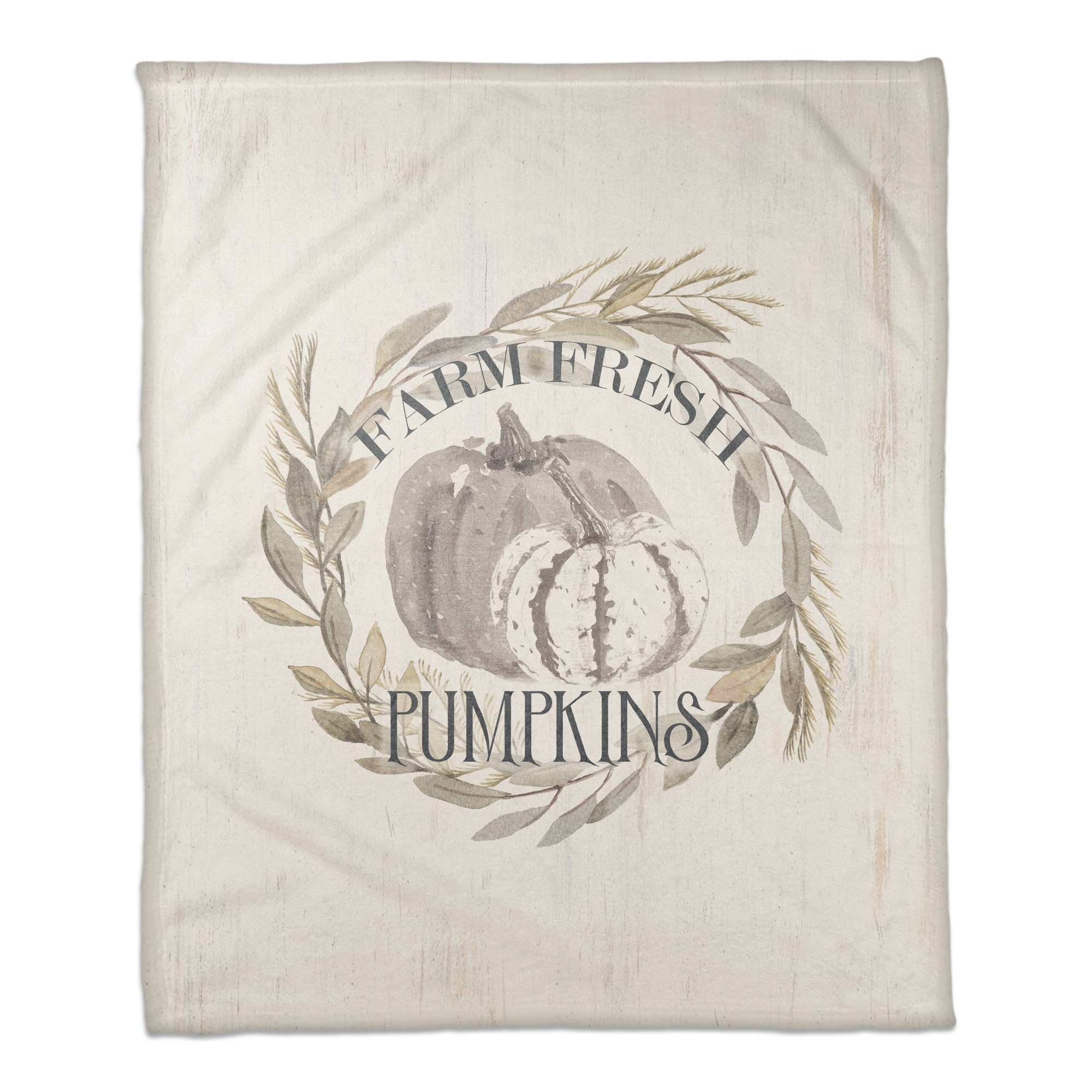 Pumpkins In Wreath 50x60 Coral Fleece Blanket
