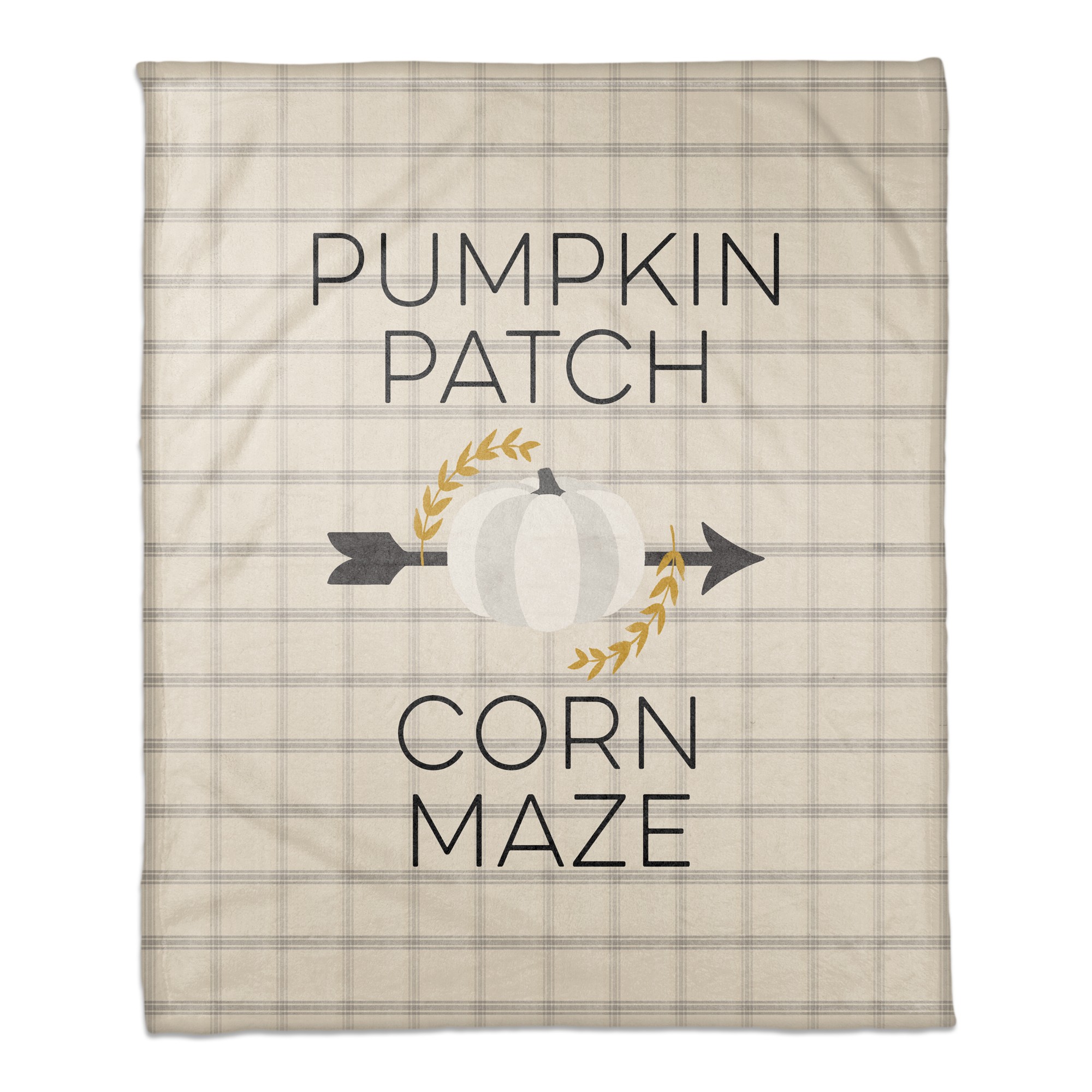 Pumpkin Patch Corn Maze 50x60 Coral Fleece Blanket