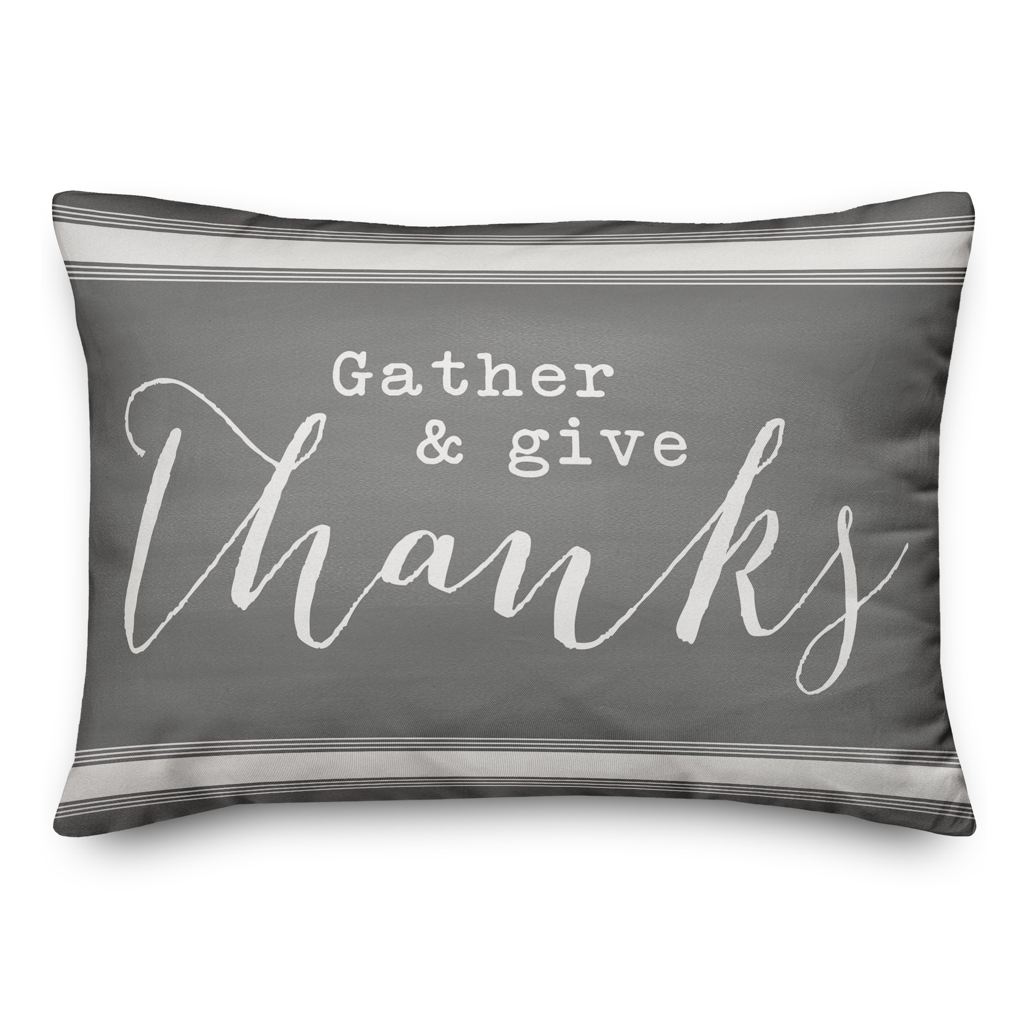 Gather Give Thanks   14x20 Spun Poly Pillow