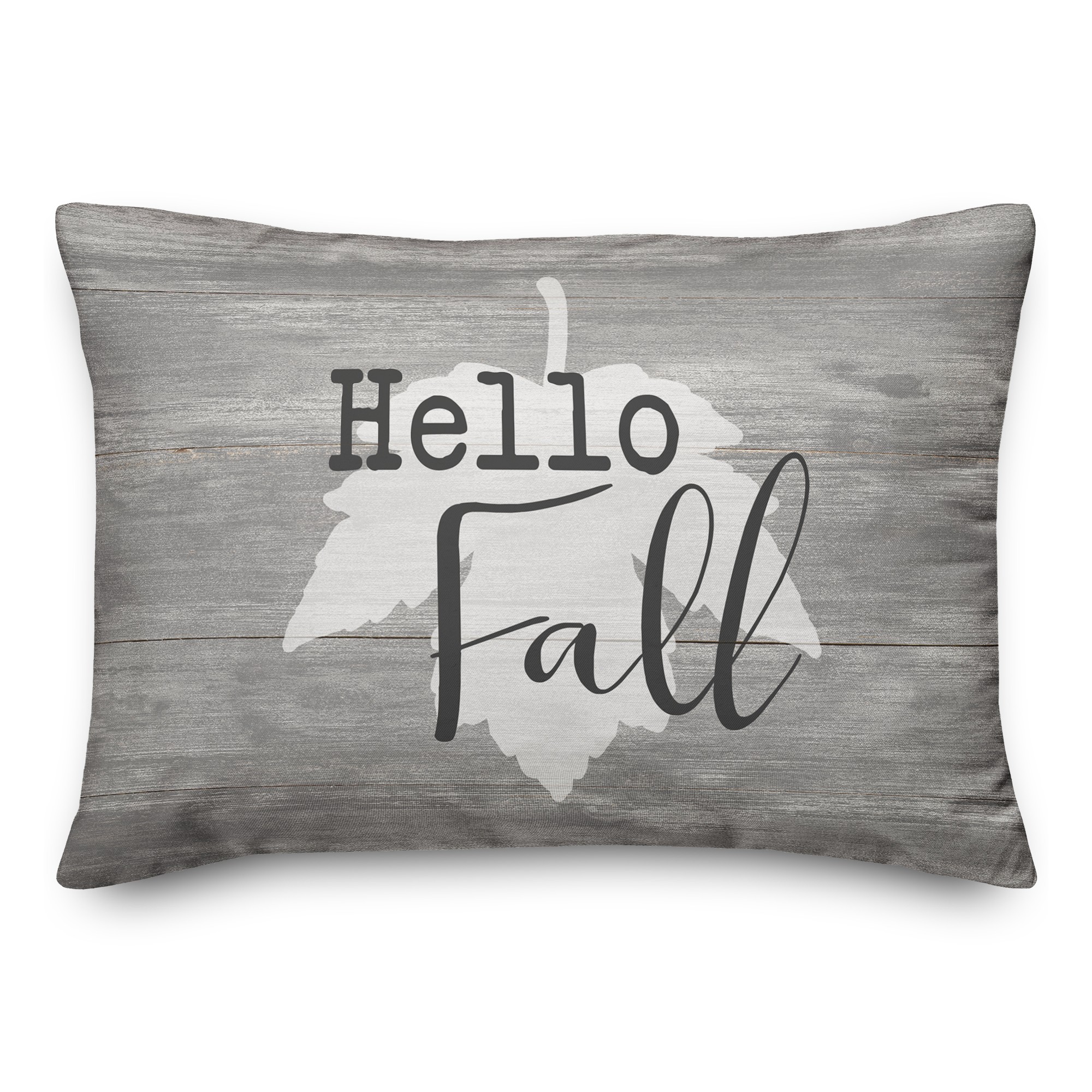 Hello Fall Leaf 14x20 Spun Poly Pillow