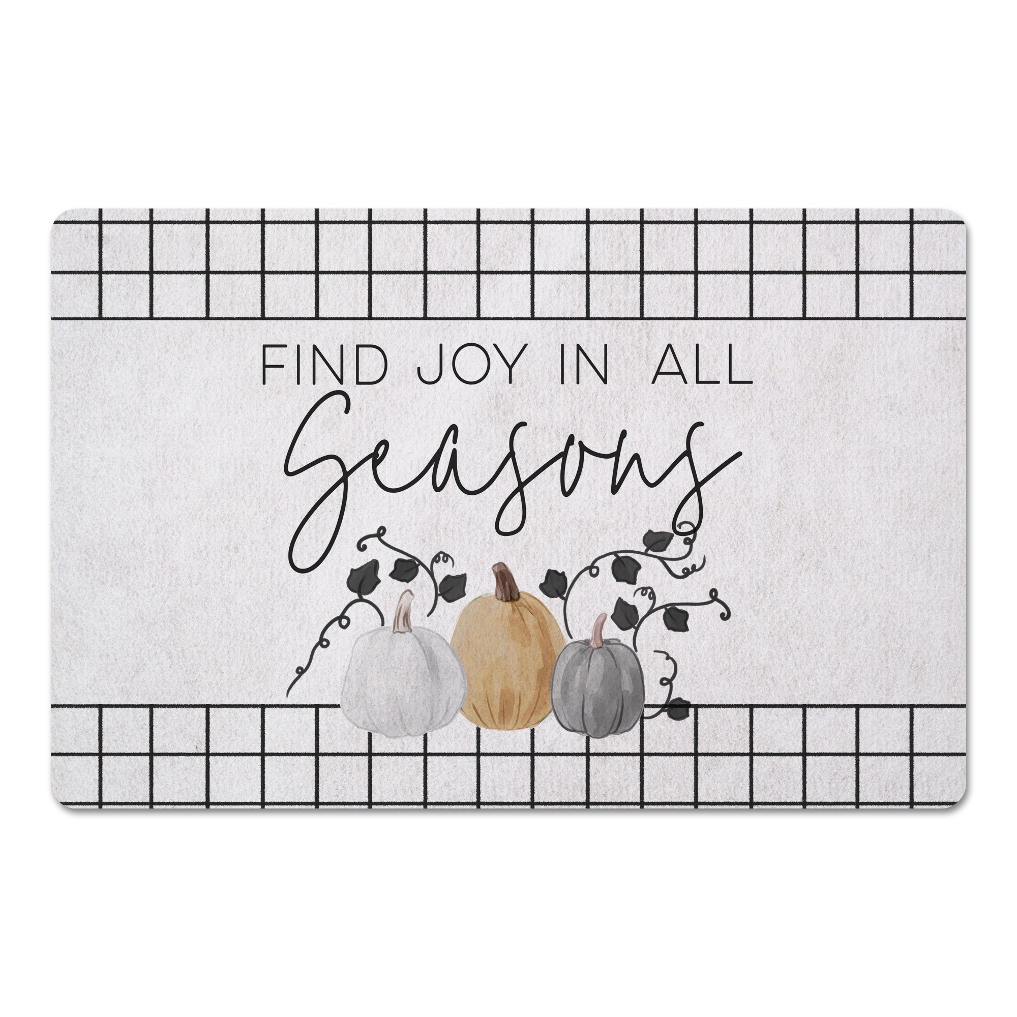 Joy In All Seasons Pumpkin 27x18 Floor Mat