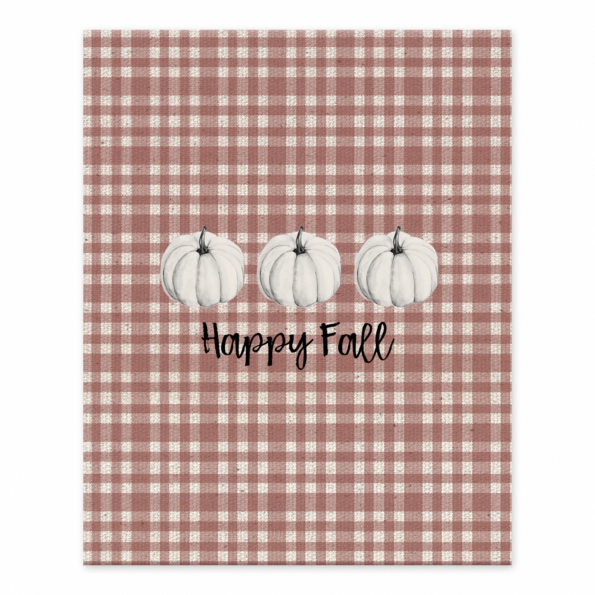 Plaid Gourds 8x10 Tabletop Canvas