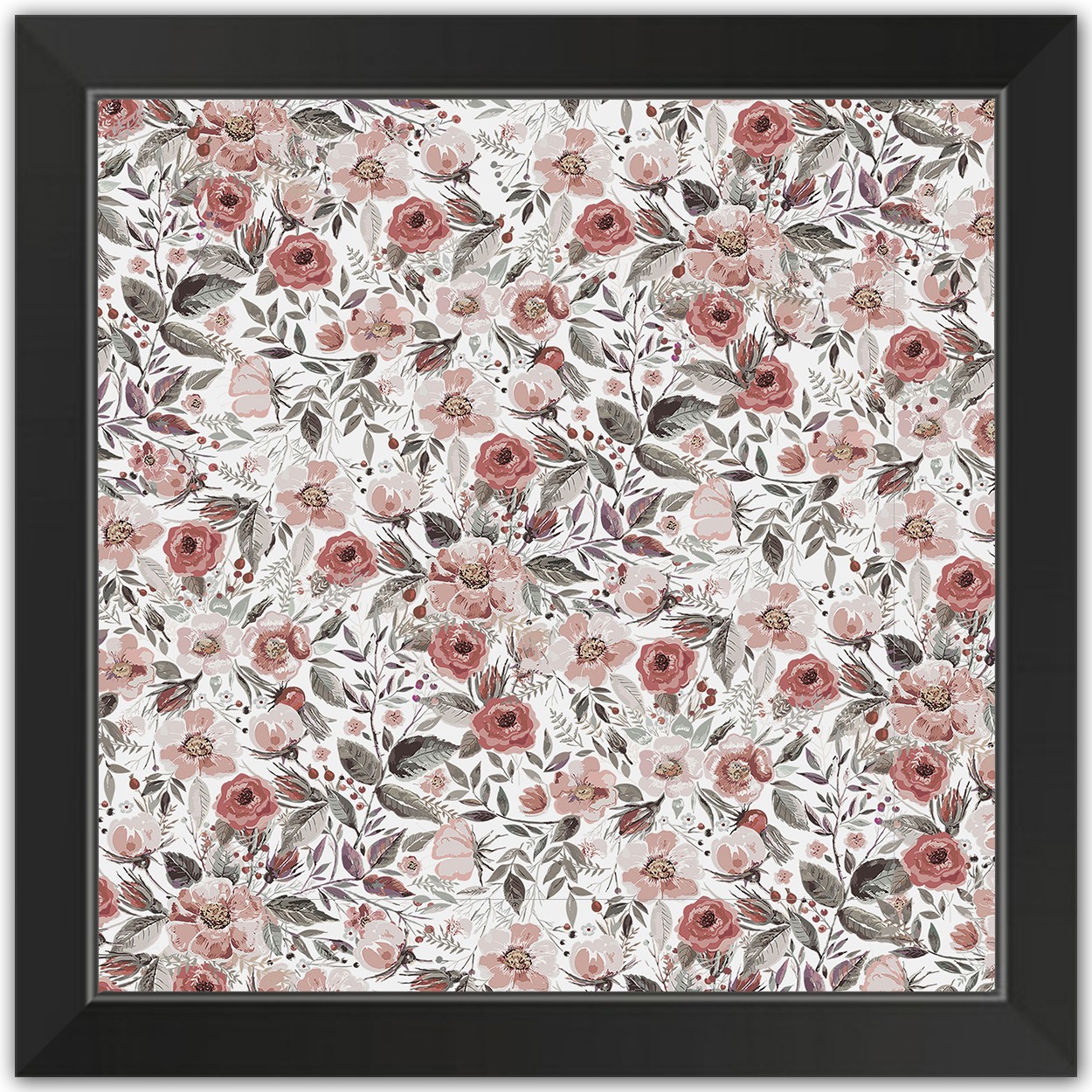 Fall Leaf Cow 11x14 Black Framed Print Under Glass
