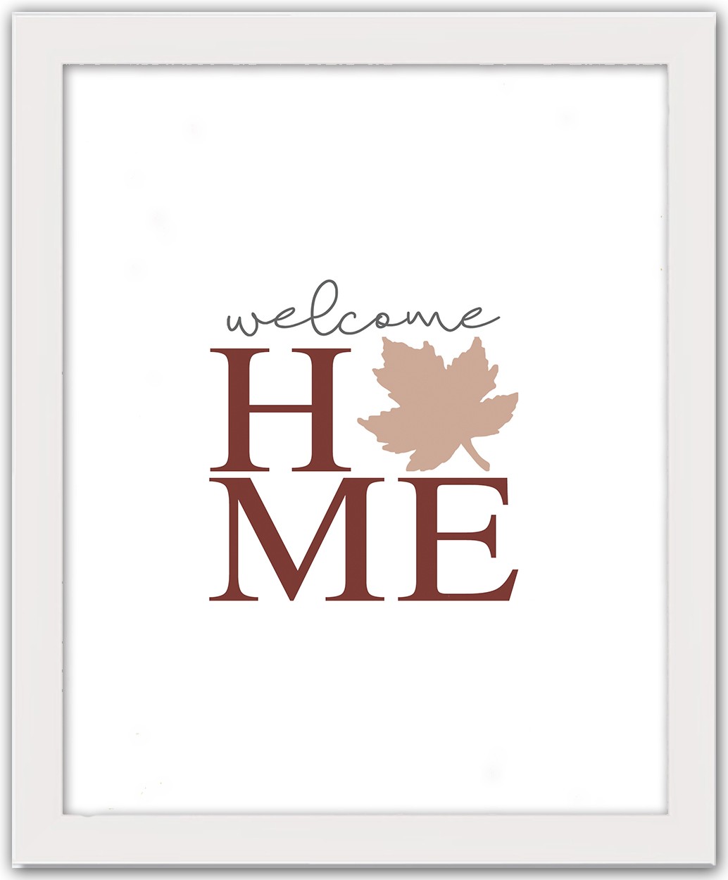Hellow Autumn Buffalo Check 16x16 White Framed Print Under Glass