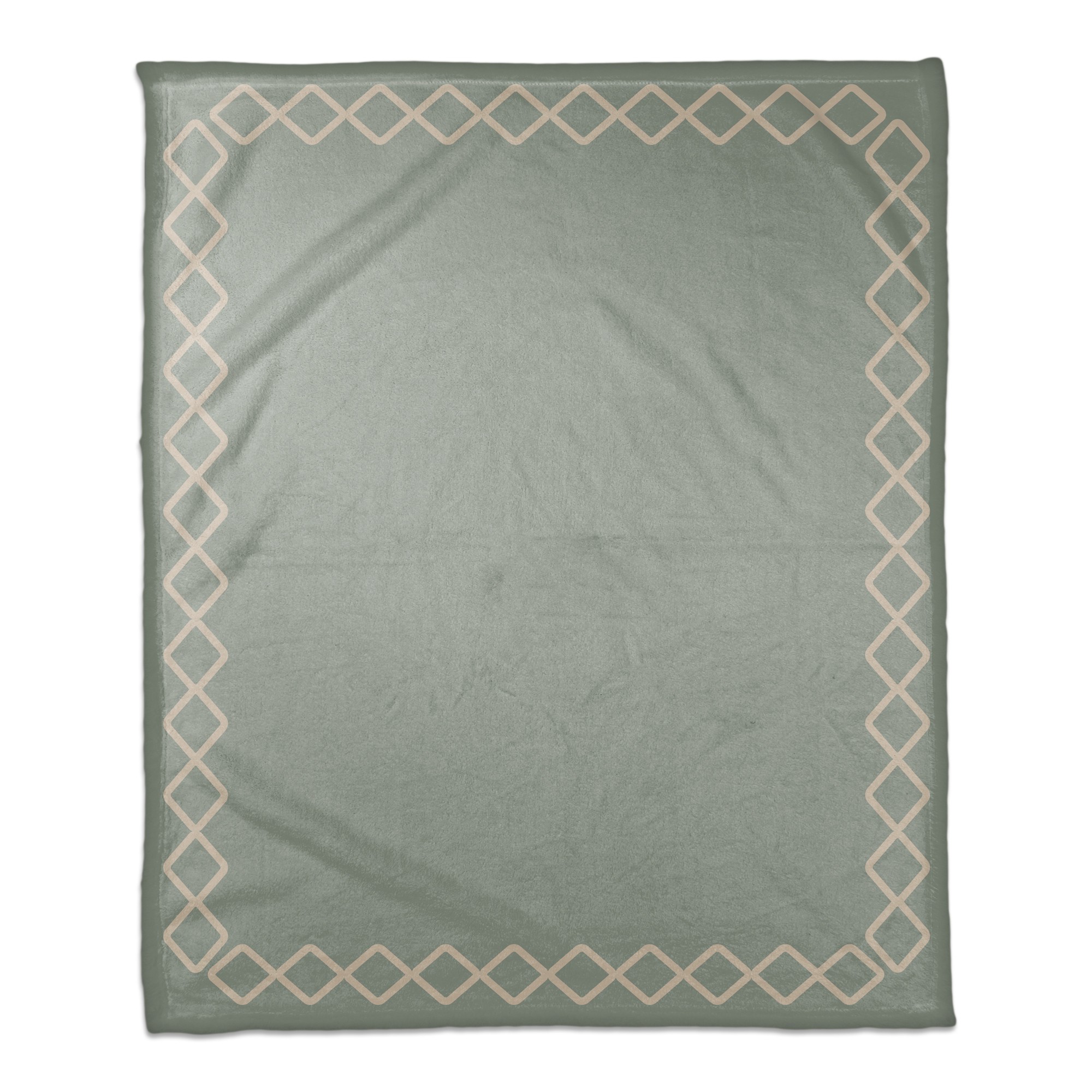 Cream Stacked Lines 50x60 Coral Fleece Blanket