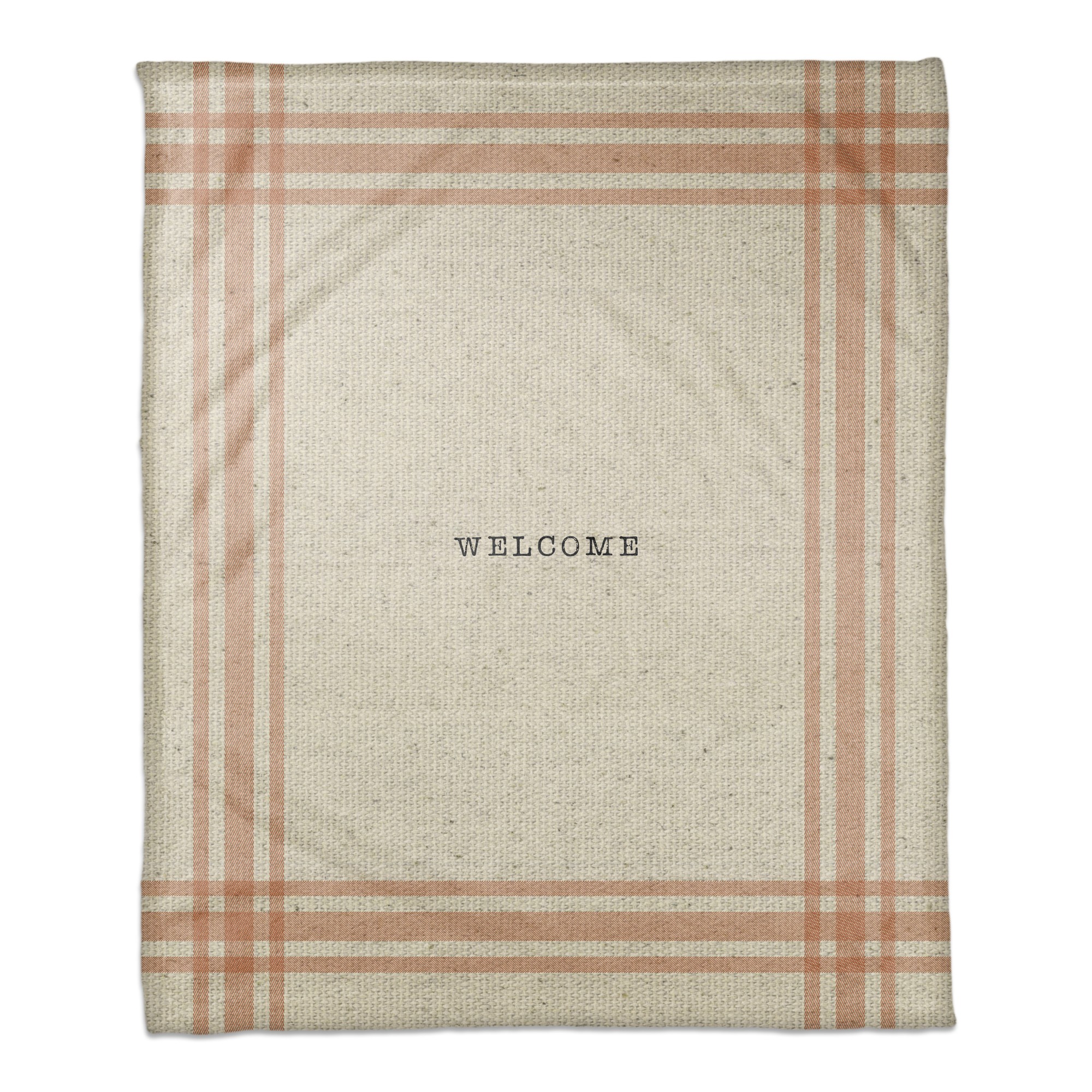 Greteful Earthy Orange 50x60 Coral Fleece Blanket