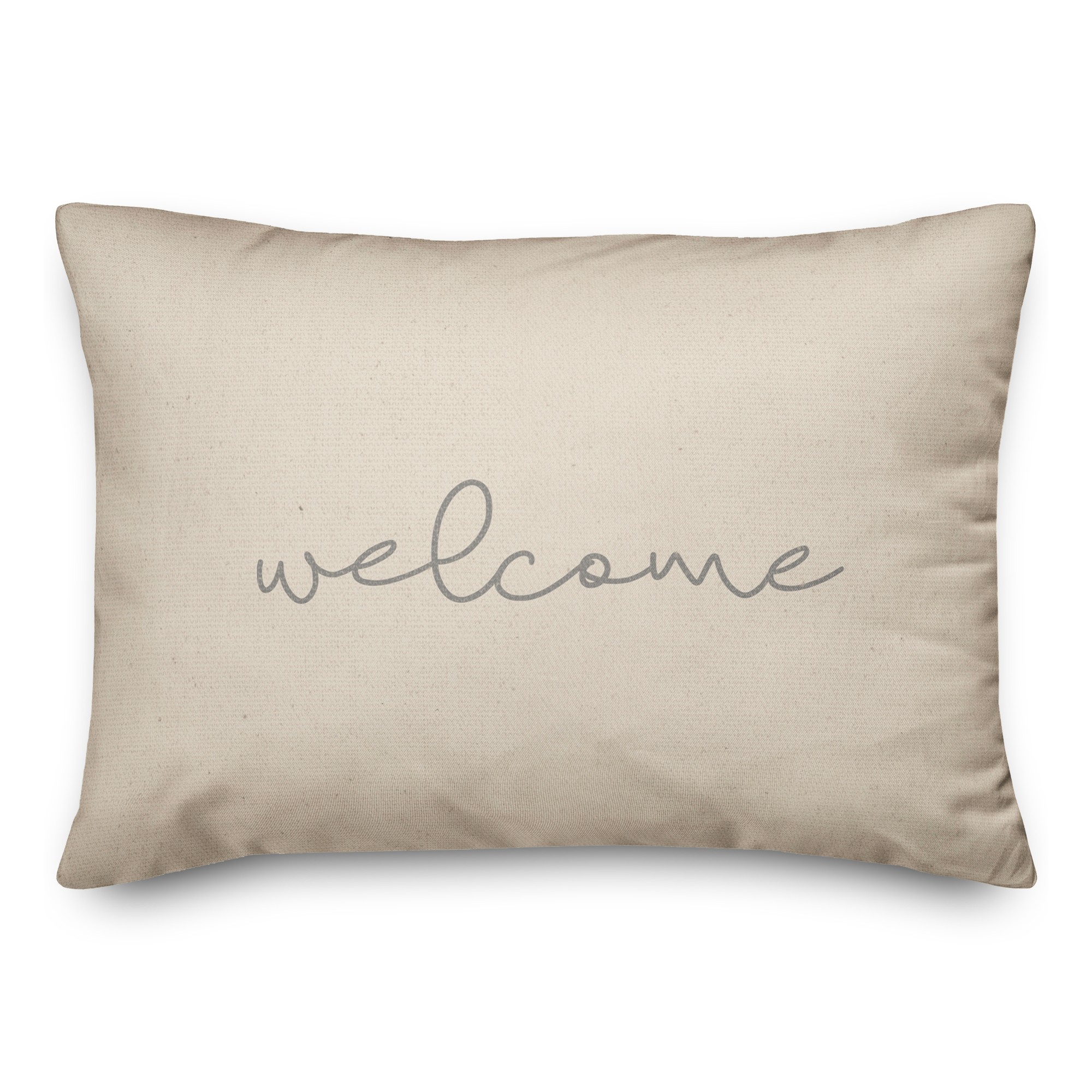 Tan Plaid Family 14x20 Spun Poly Pillow