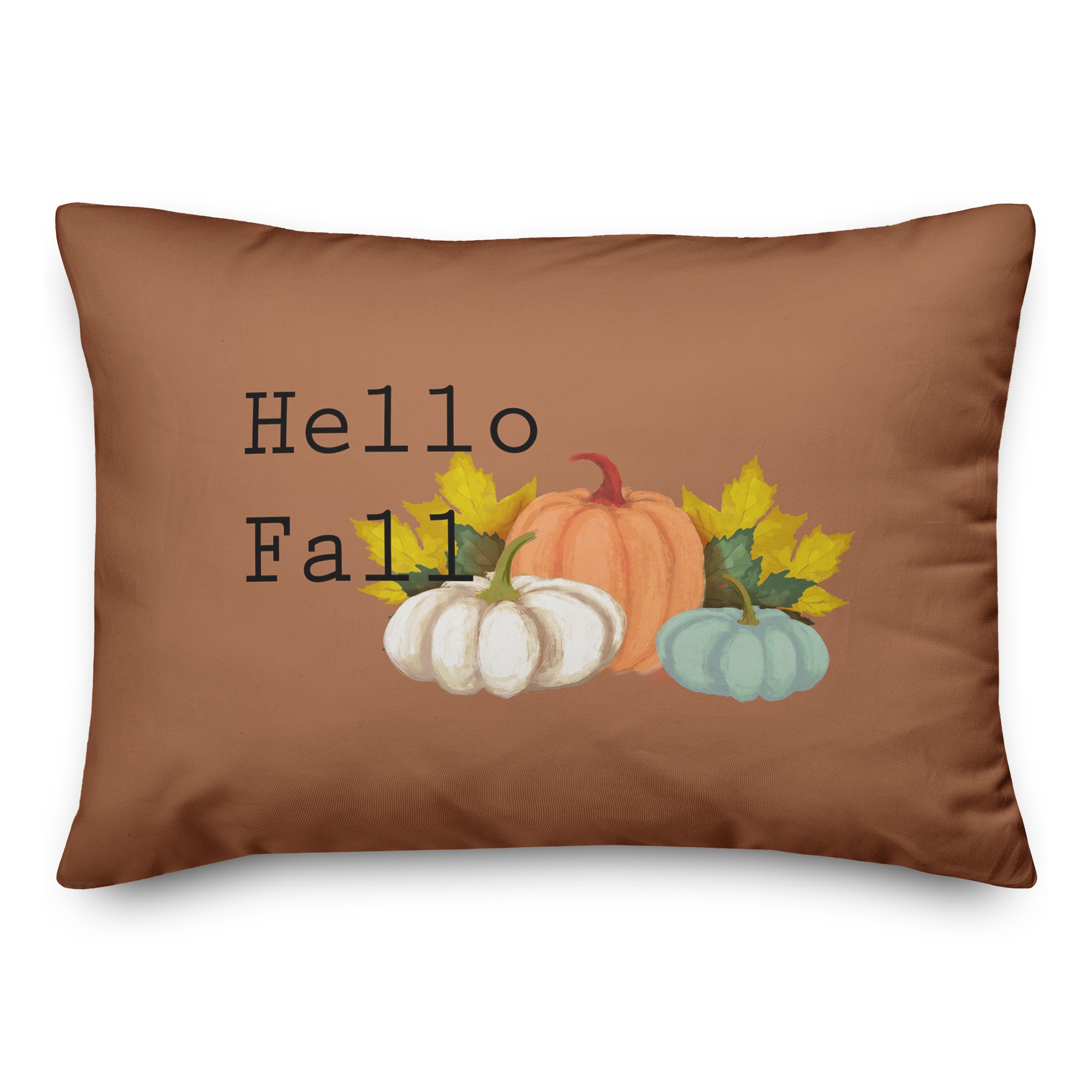Hello Autumn White 14x20 Spun Poly Pillow