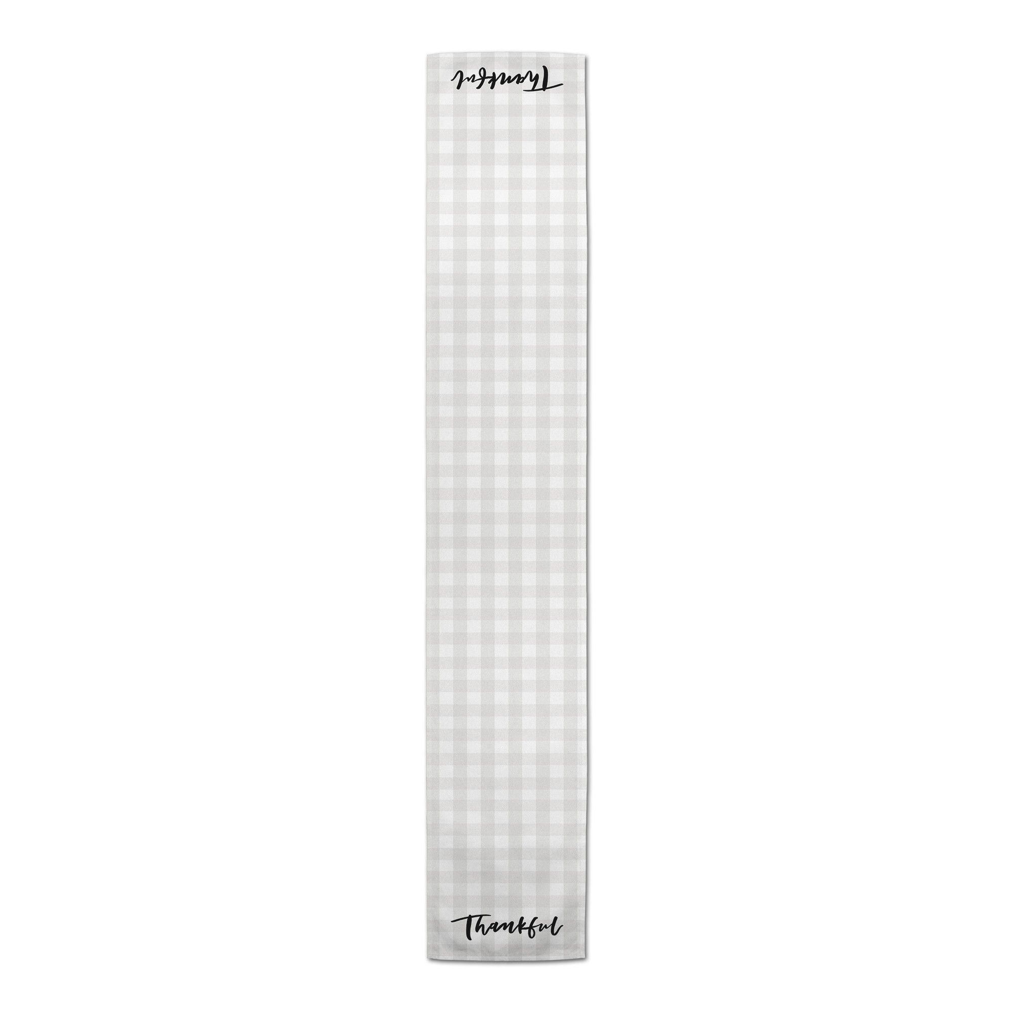 Plaid Tan Thankful 16x72 Poly Twill Table Runner