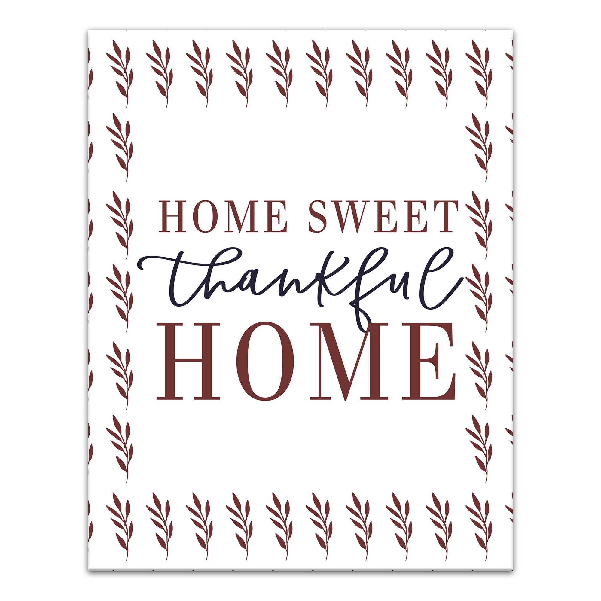 Hello Fall Plaid Pumpkin 16x20 Canvas Wall Art