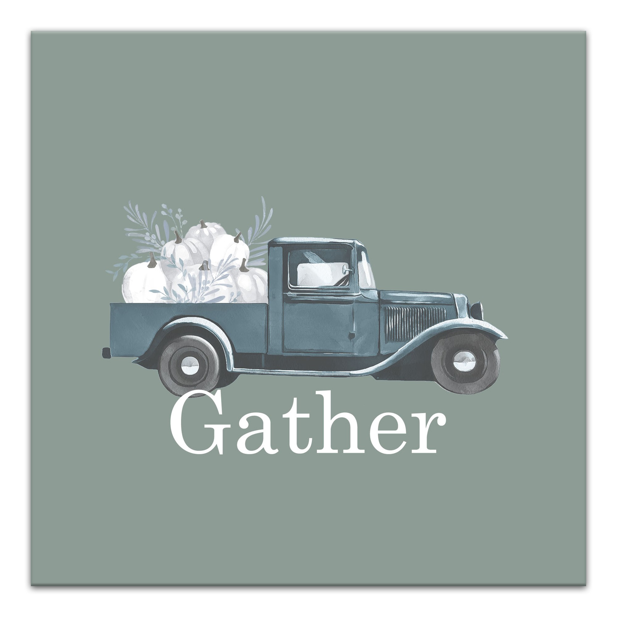 Be Thankful Harvest Sentiment 20x20 Canvas Wall Art