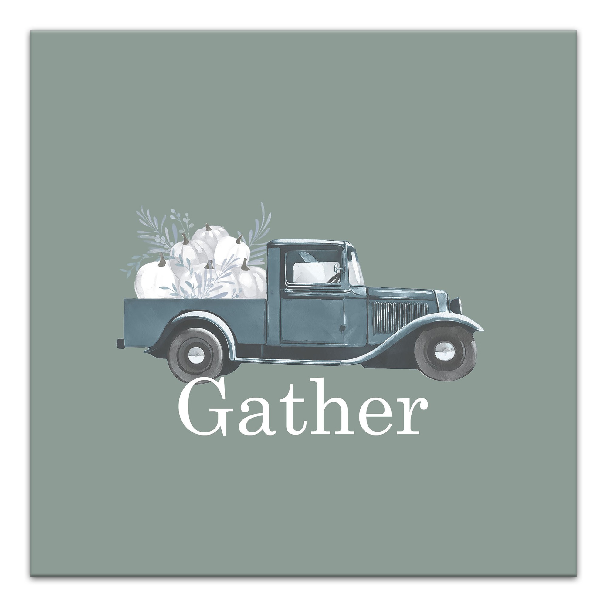Gather Truck 12x12 Canvas Wall Art