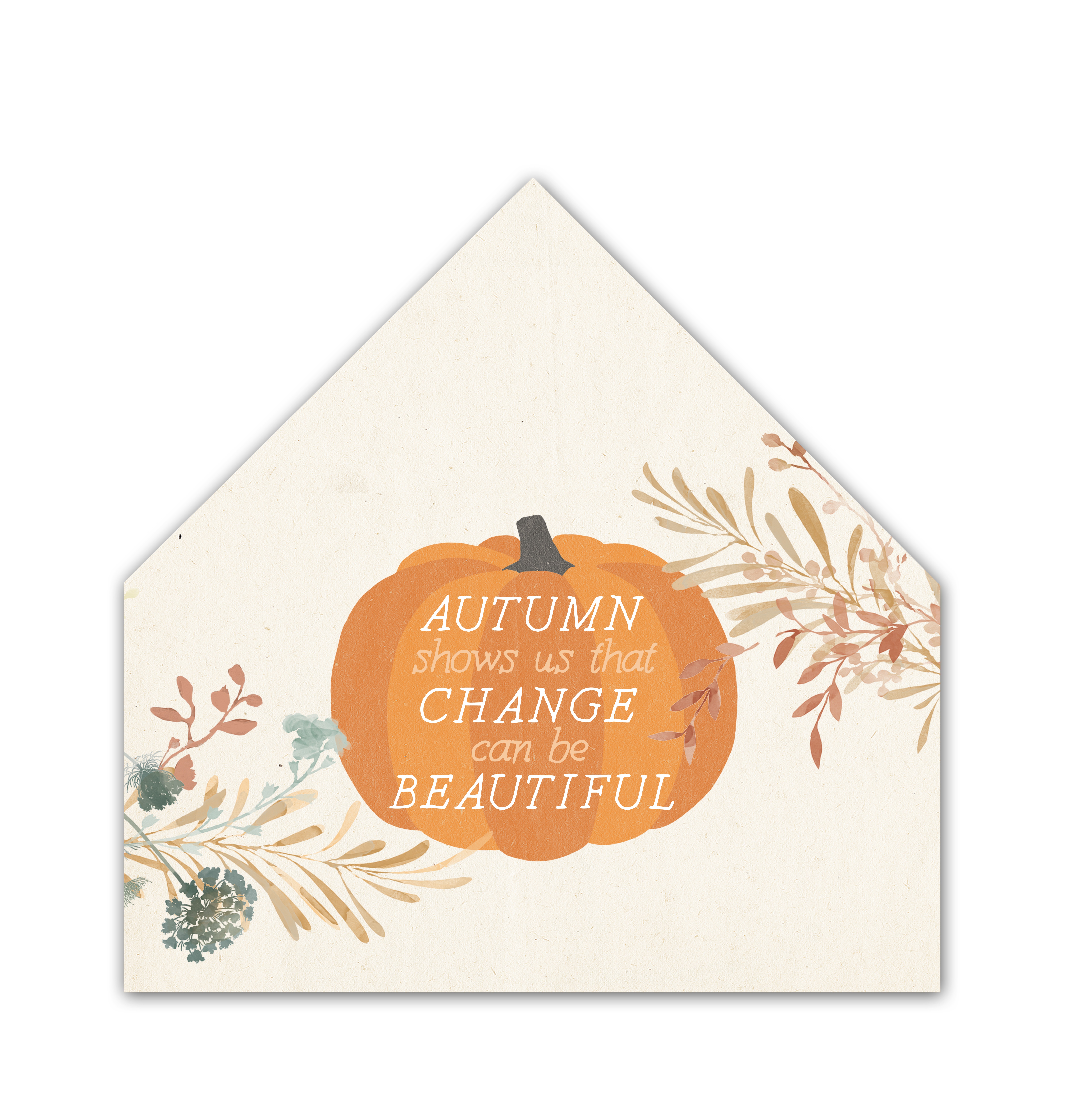 Autumn Change 17x17 House Shaped Canvas