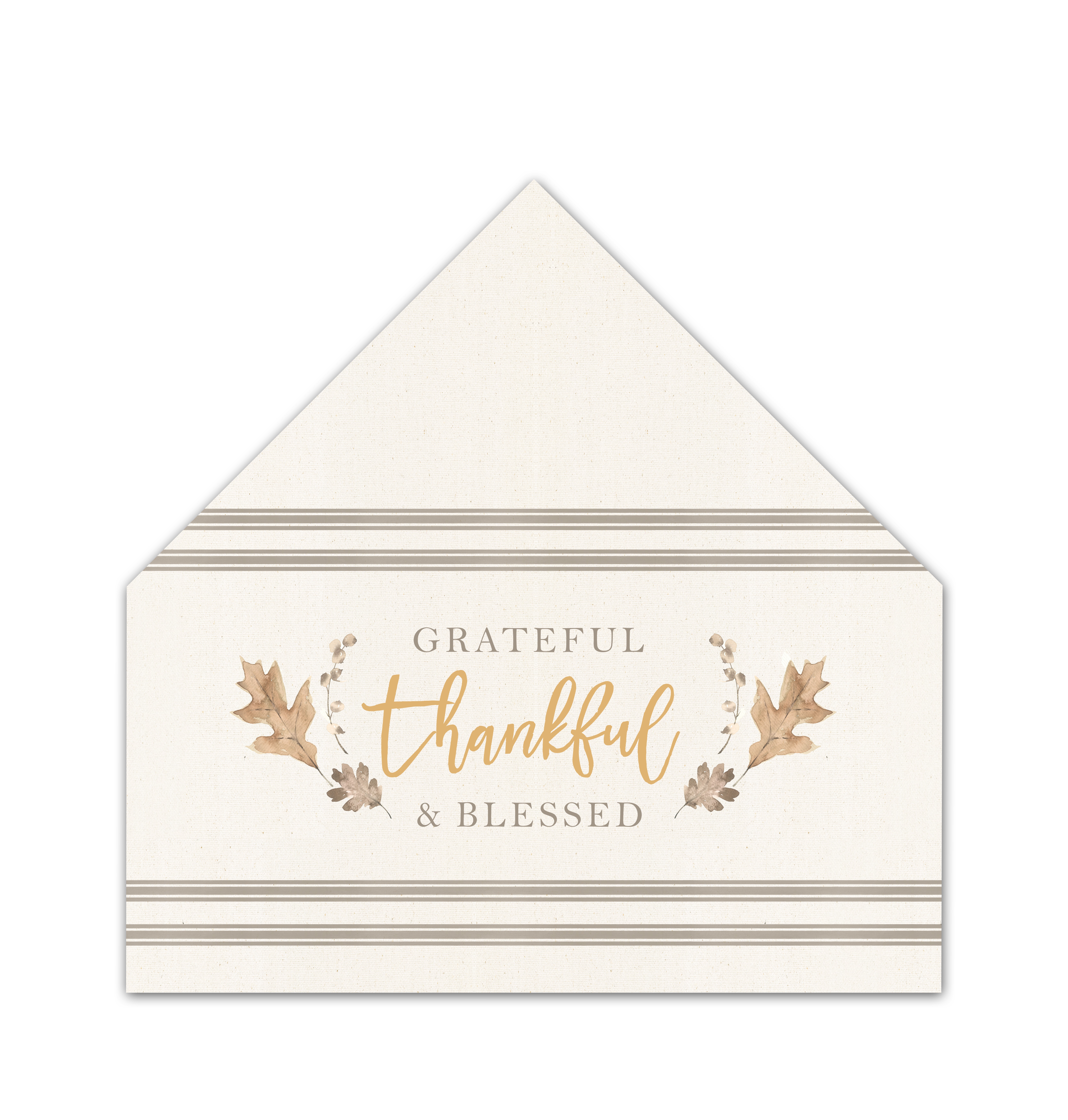 Grateful Thankful   17x17 House Shaped Canvas