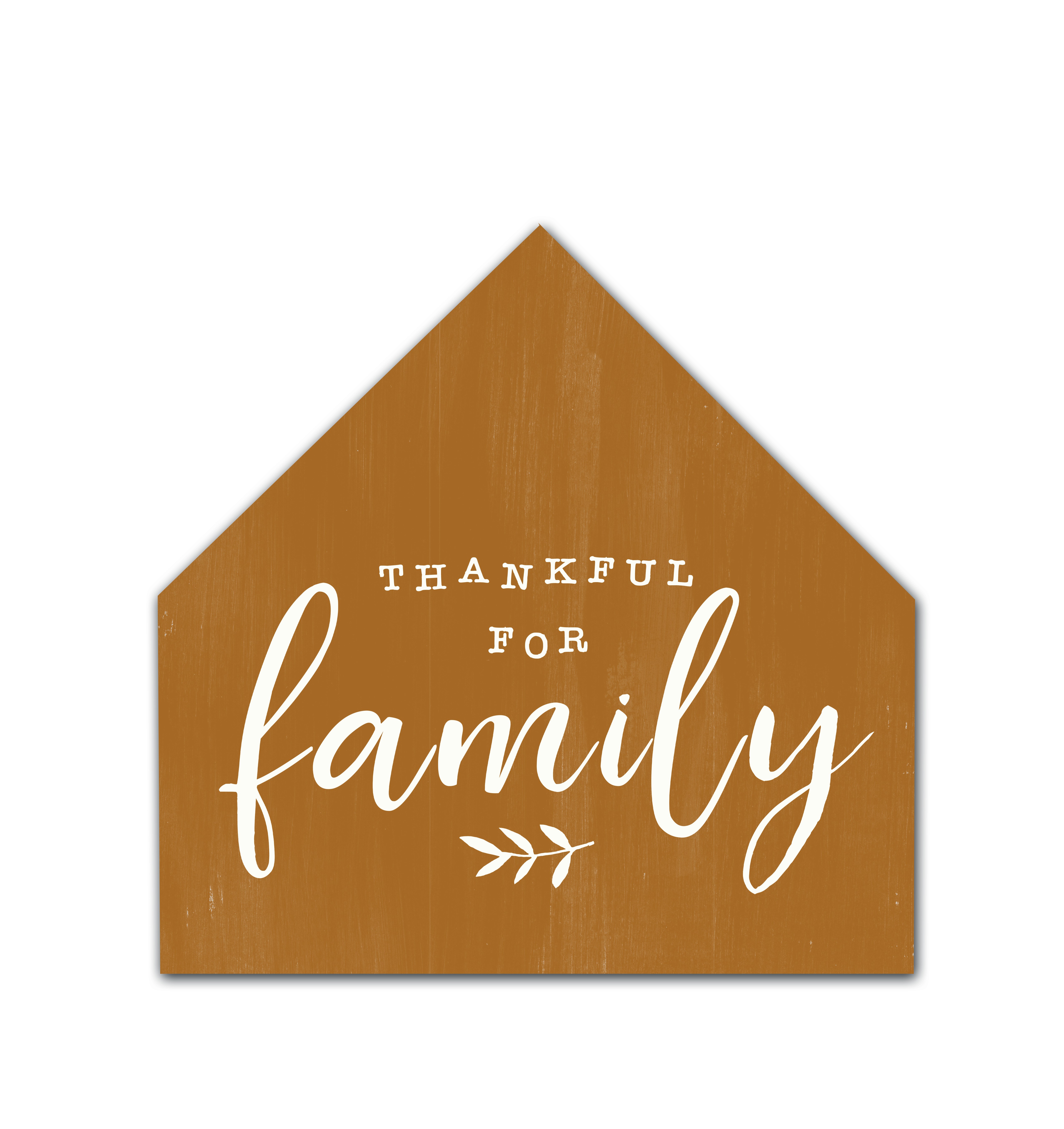 Thankful For Family 12x12 House Shaped Canvas