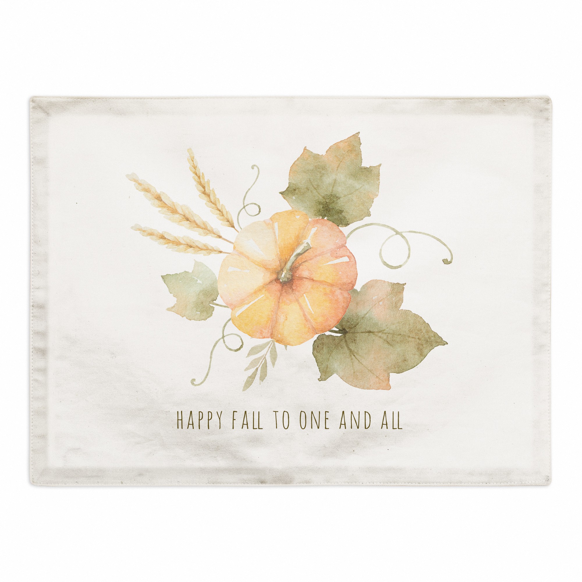 Happy Fall  Pumpkin 18x14 Poly Twill Placemat