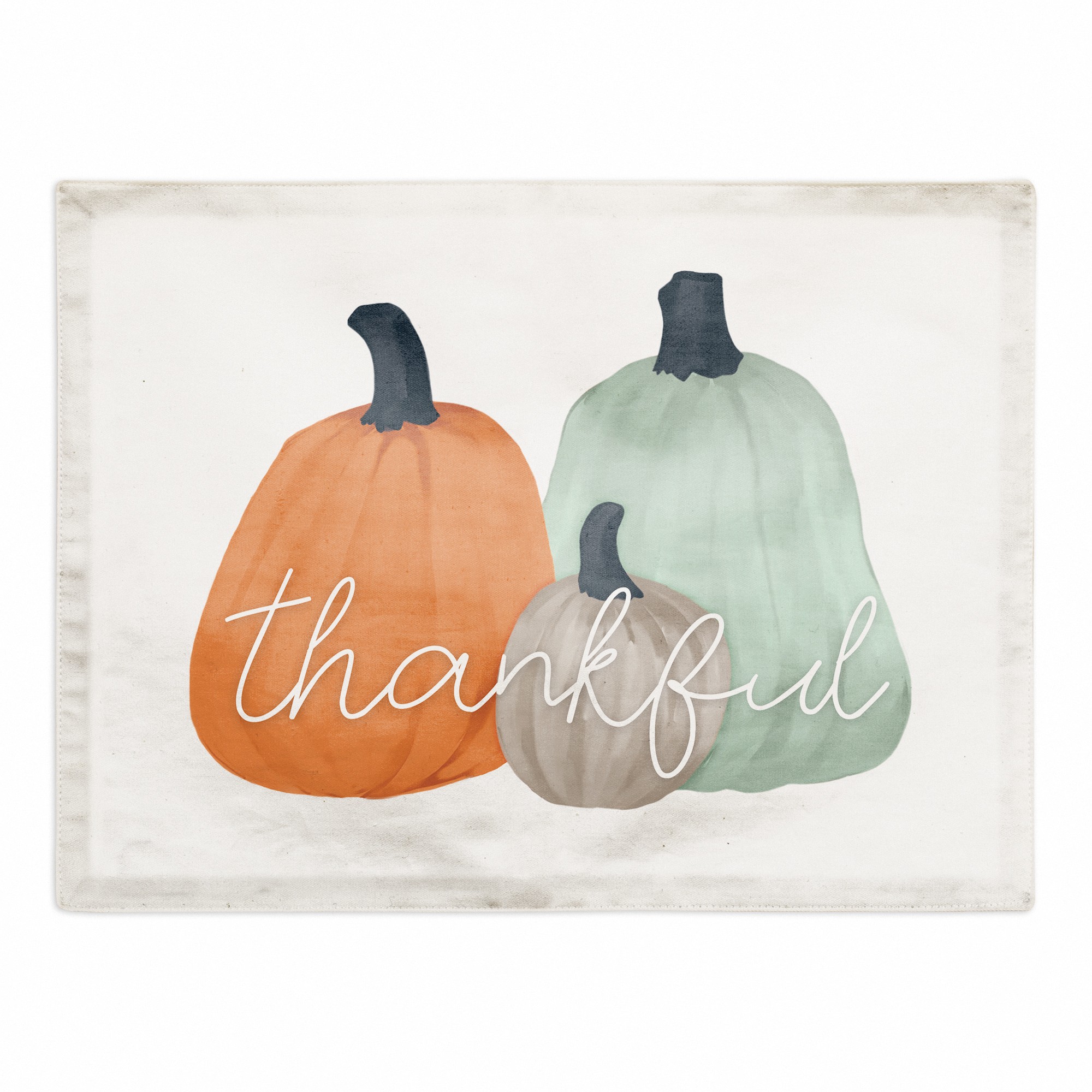 Thankful Pumpkins 18x14 Poly Twill Placemat
