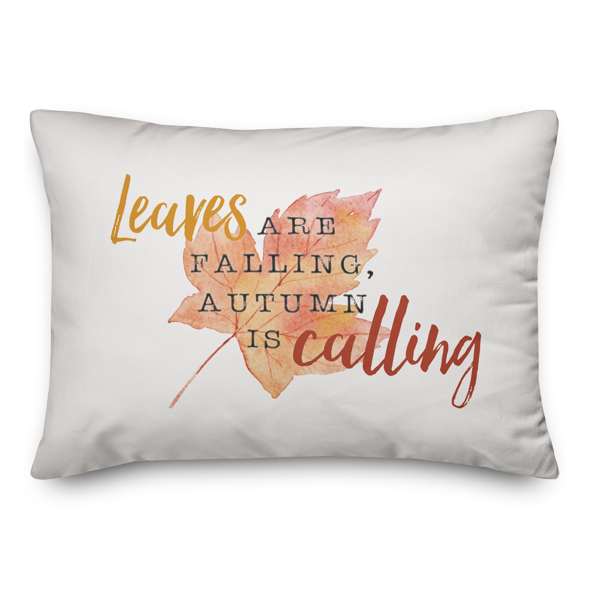Leaves Falling Autumn  14x20 Spun Poly Pillow
