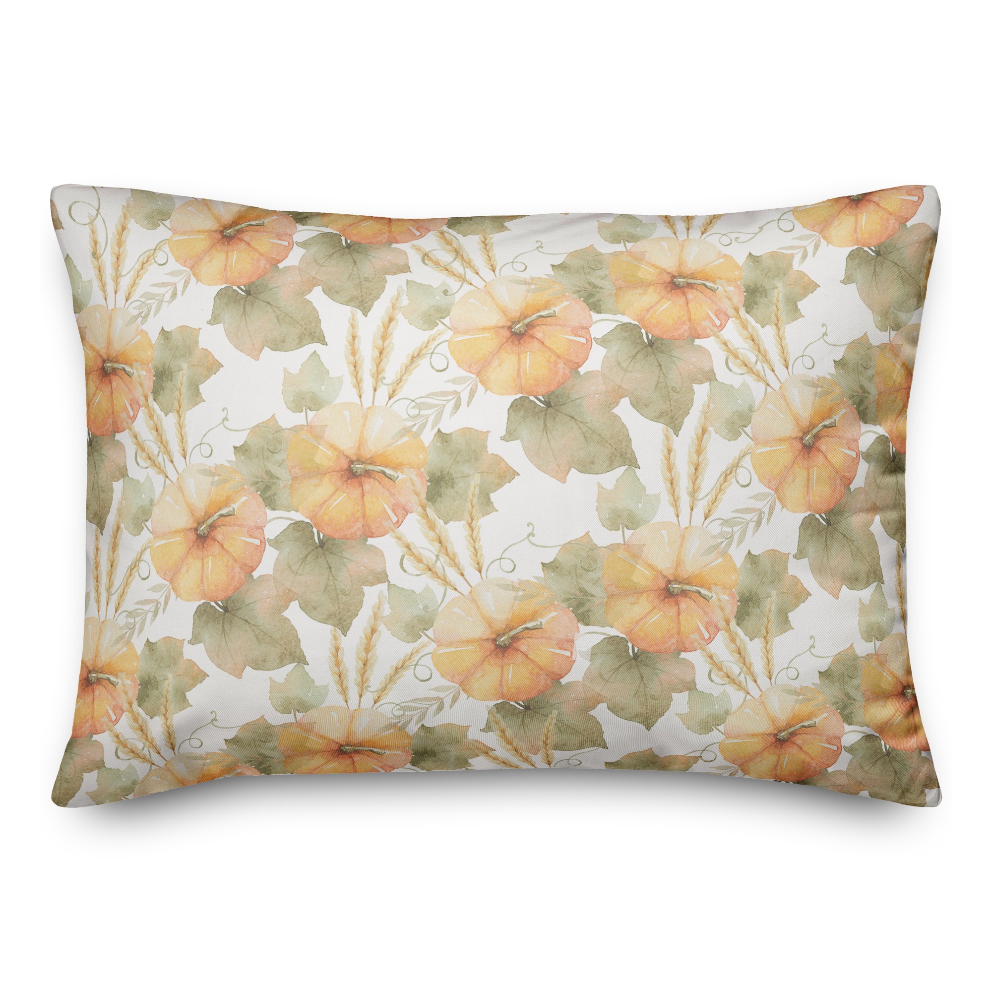 Watercolor Pumpkin 14x20 Spun Poly Pillow