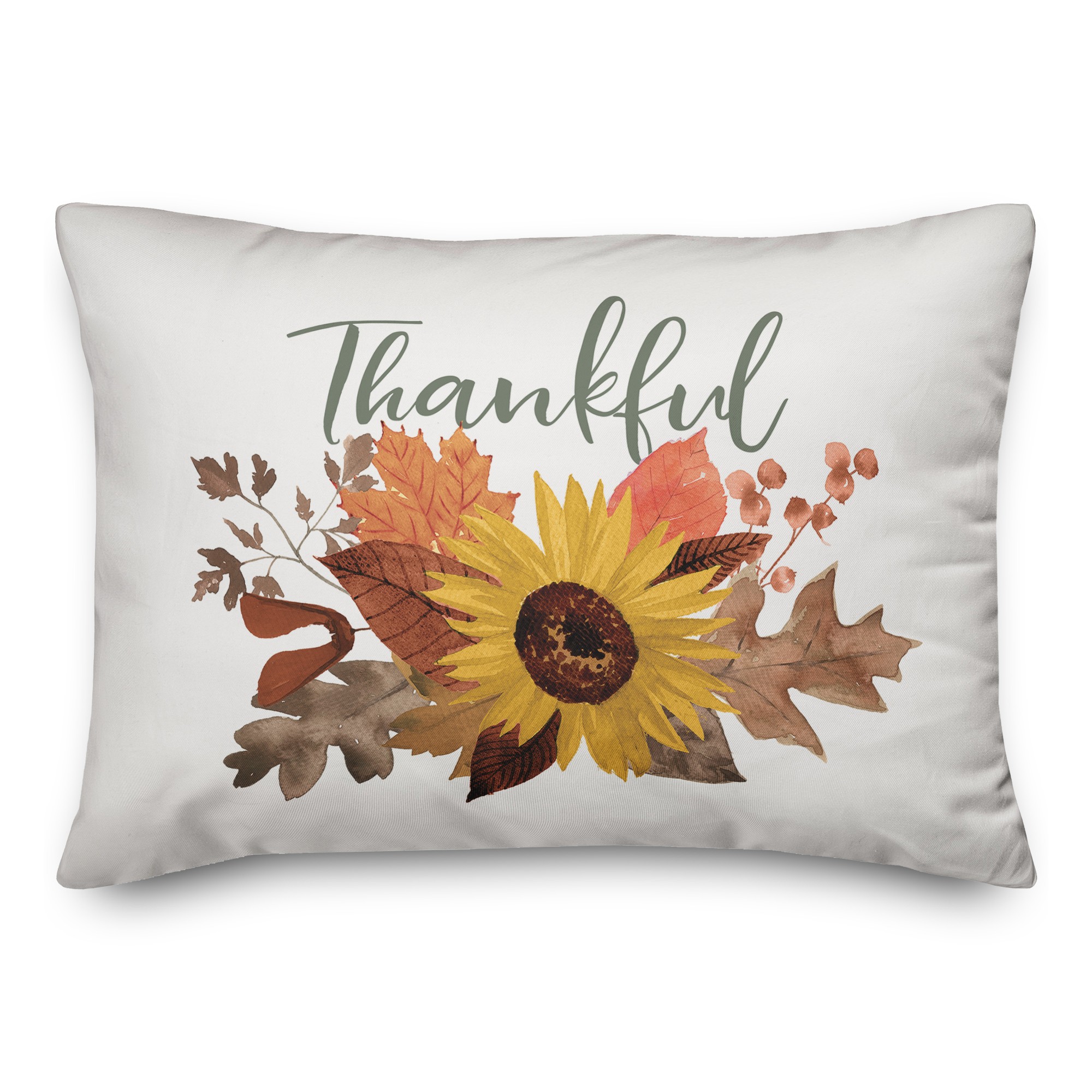 Thankful Sunflower 14x20 Spun Poly Pillow